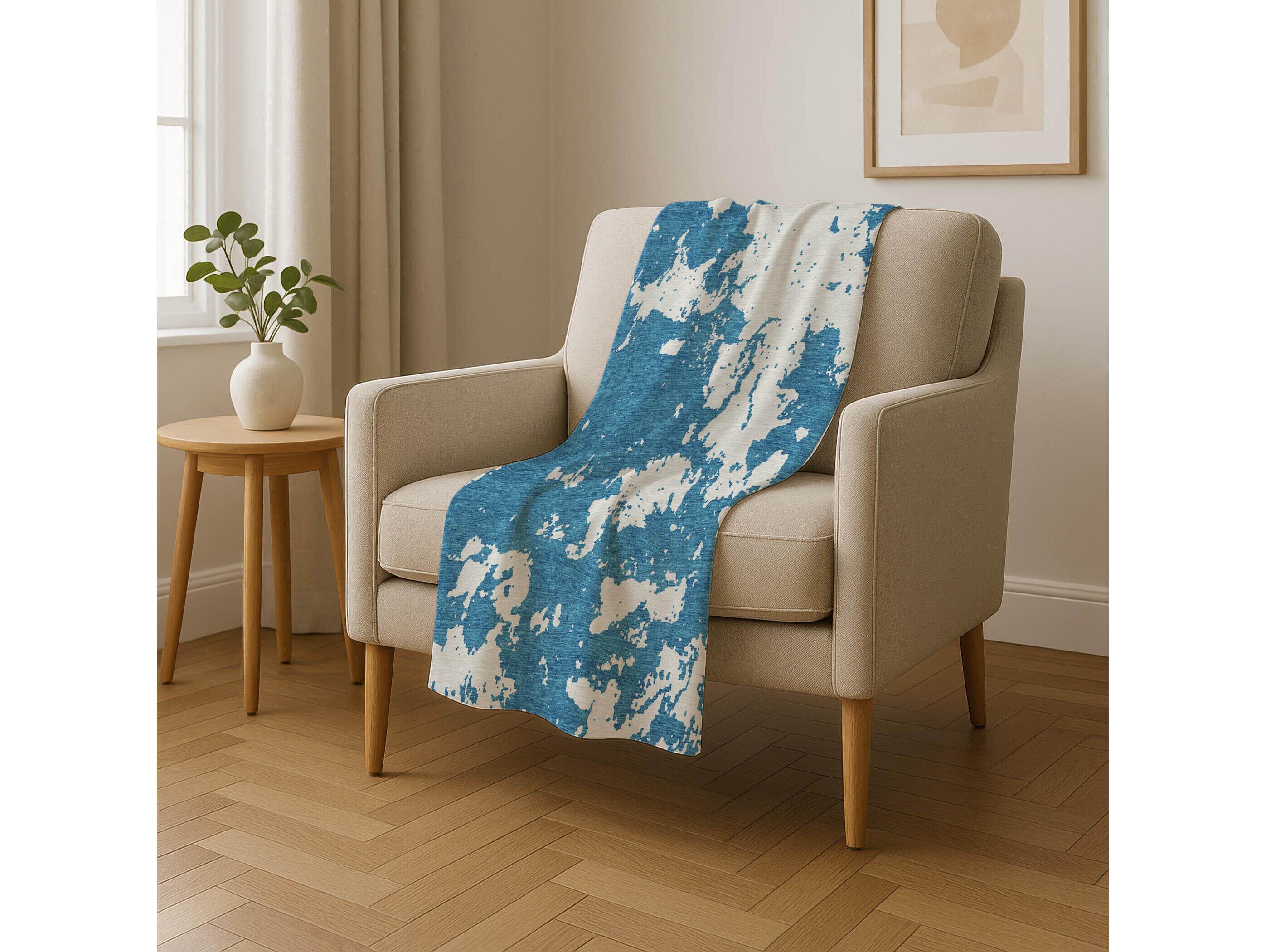 Dalyn Sherpa Teal Polyester Throw