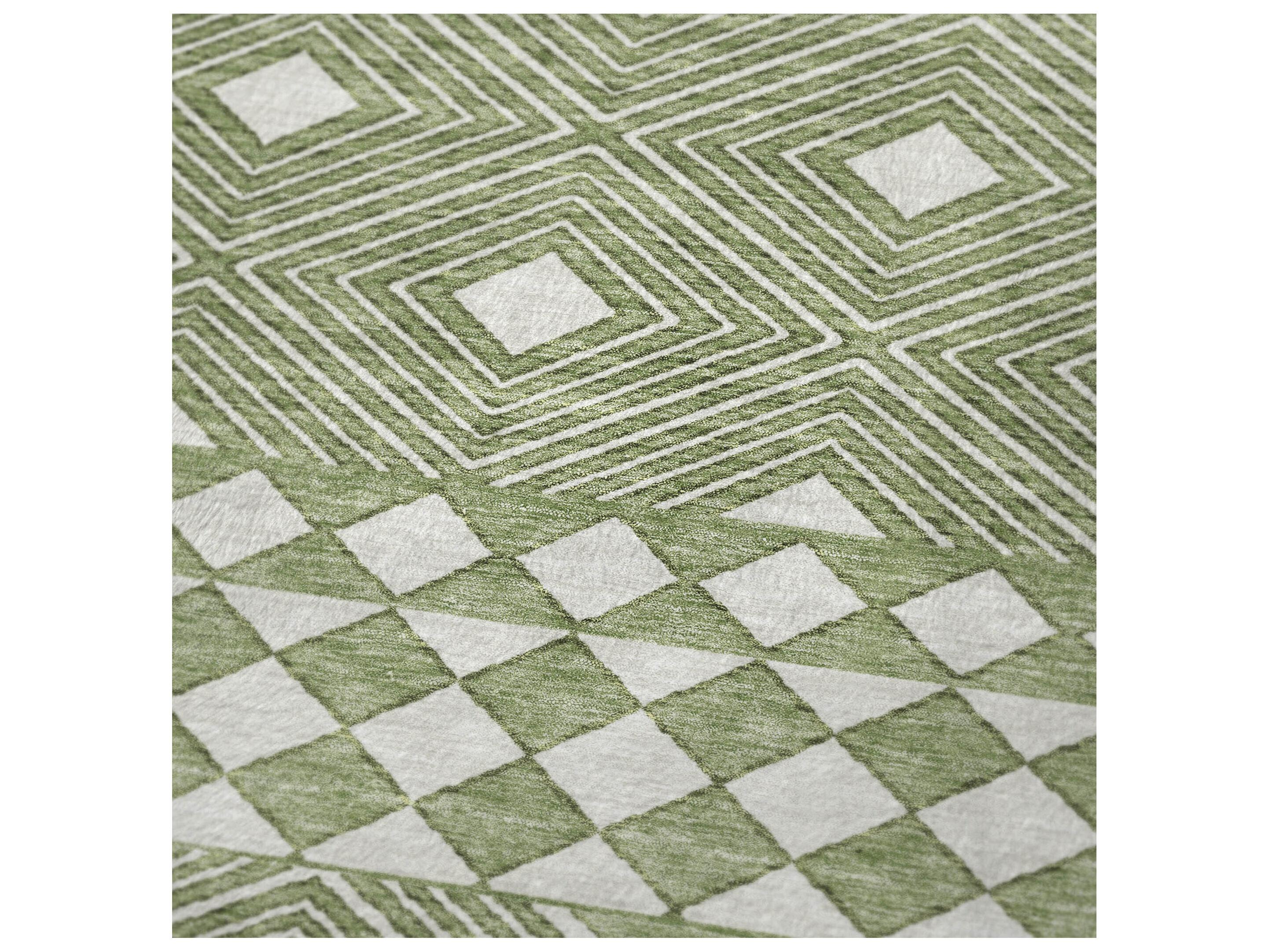 Dalyn Sherpa Green Polyester Throw