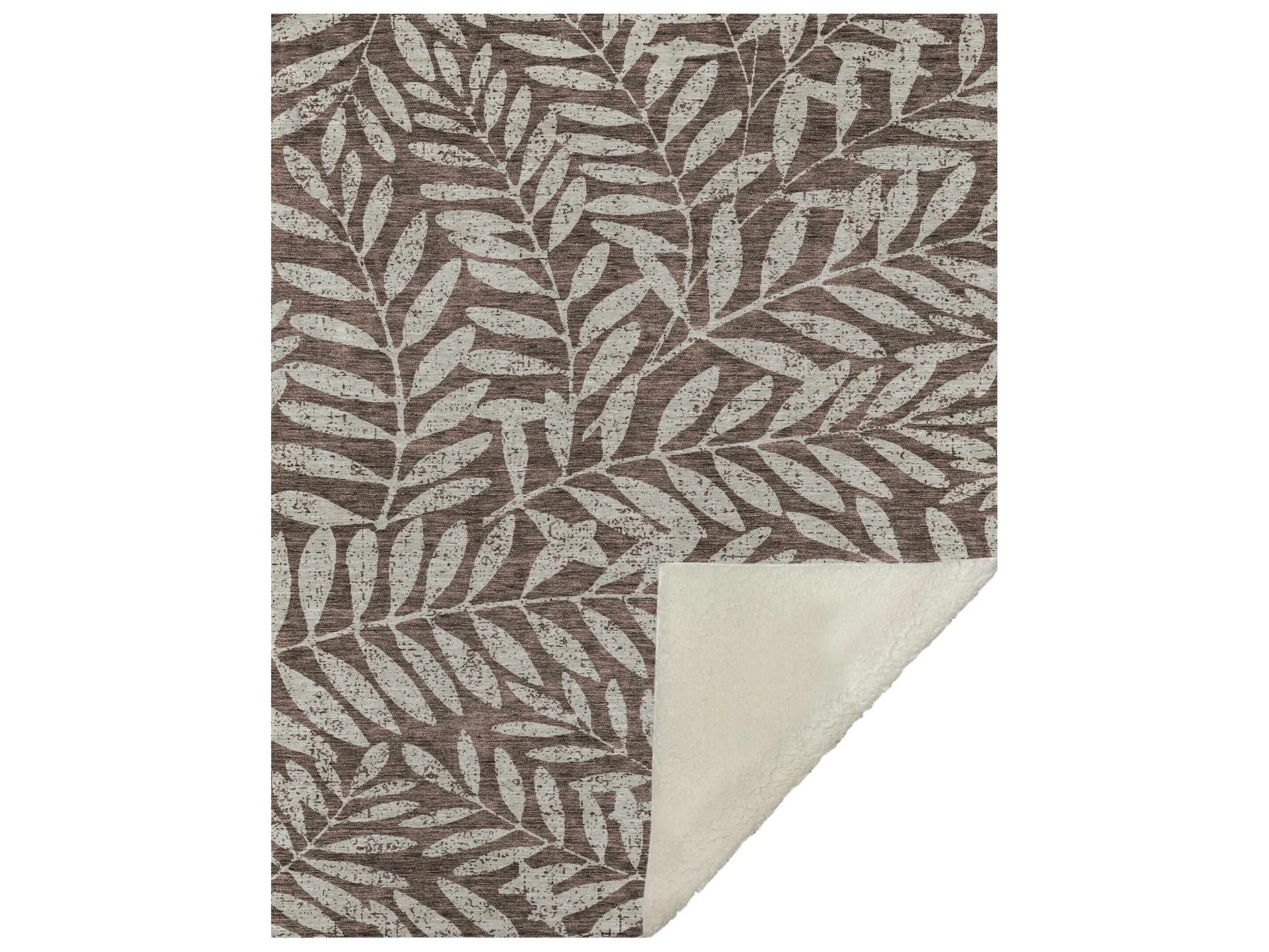 Dalyn Sherpa Brown Polyester Throw