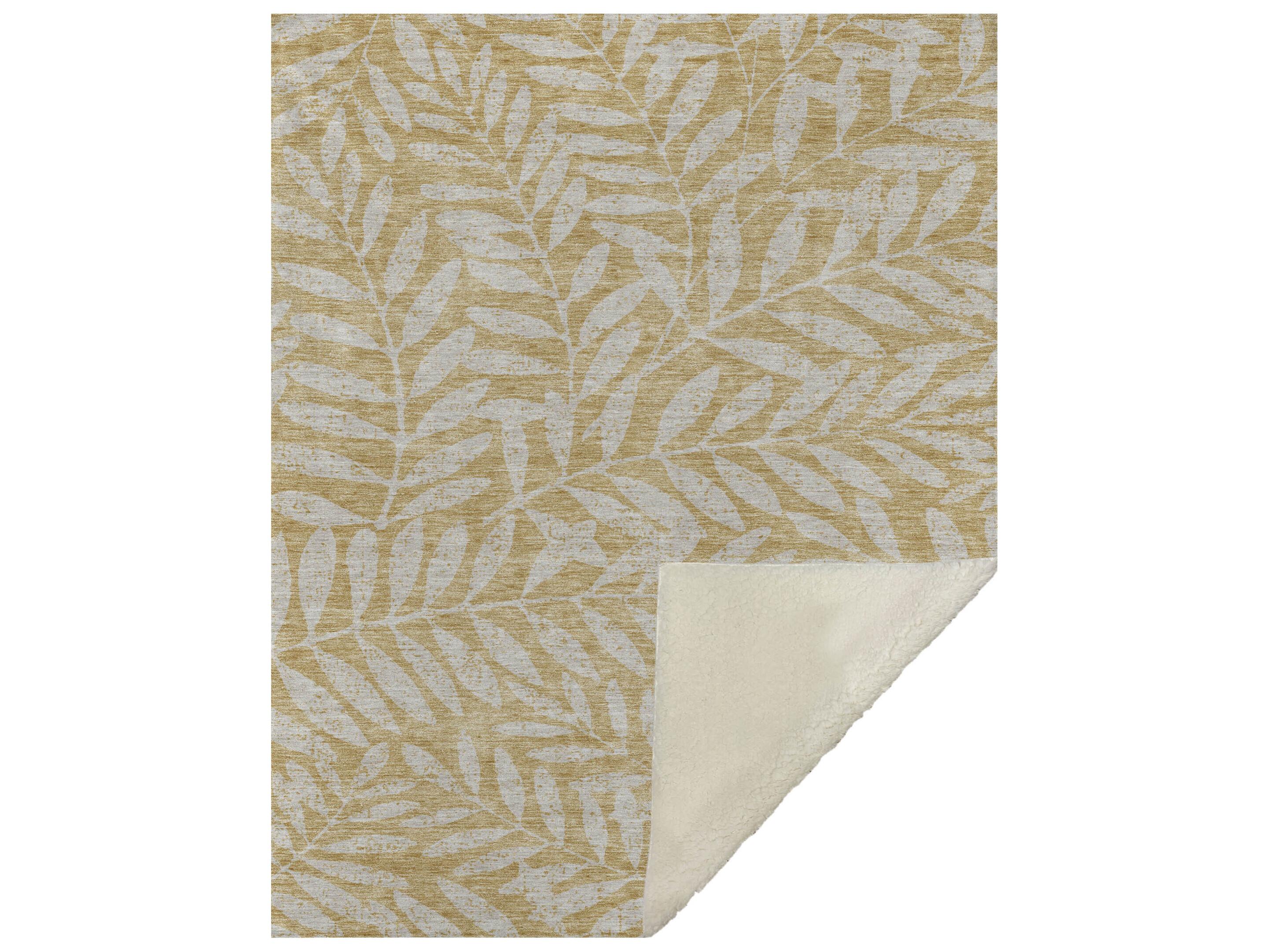 Dalyn Sherpa Gold Polyester Throw