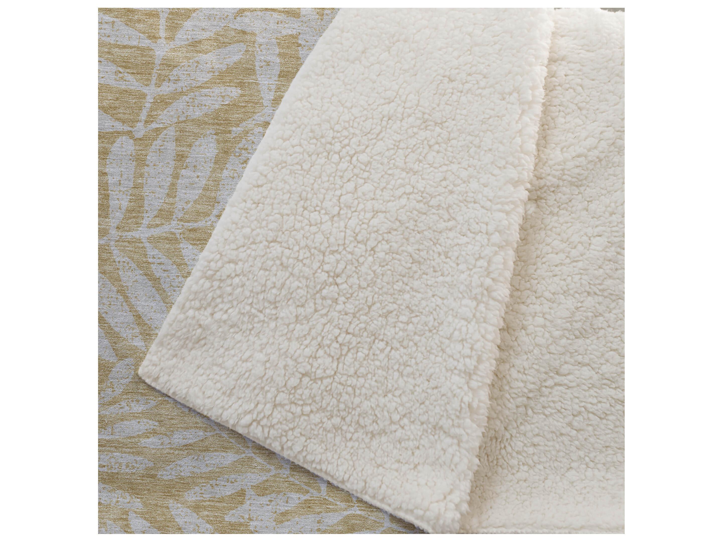 Dalyn Sherpa Gold Polyester Throw