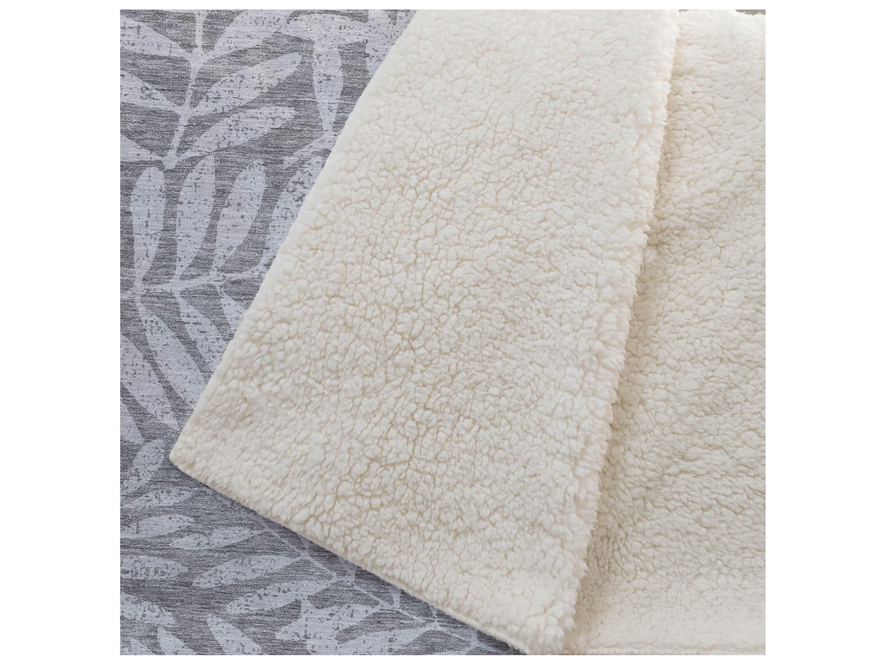 Dalyn Sherpa Gray Polyester Throw