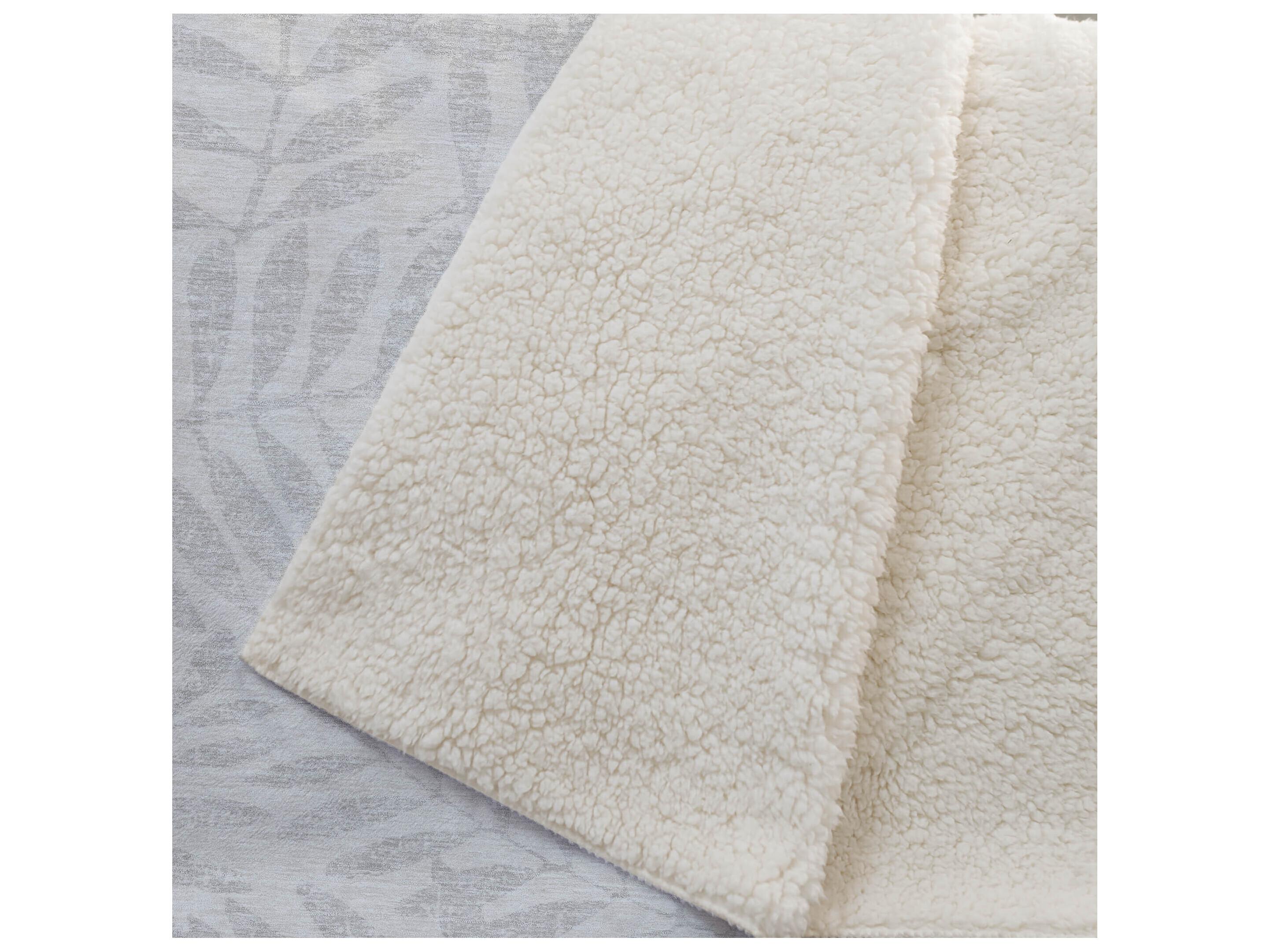Dalyn Sherpa Ivory Polyester Throw