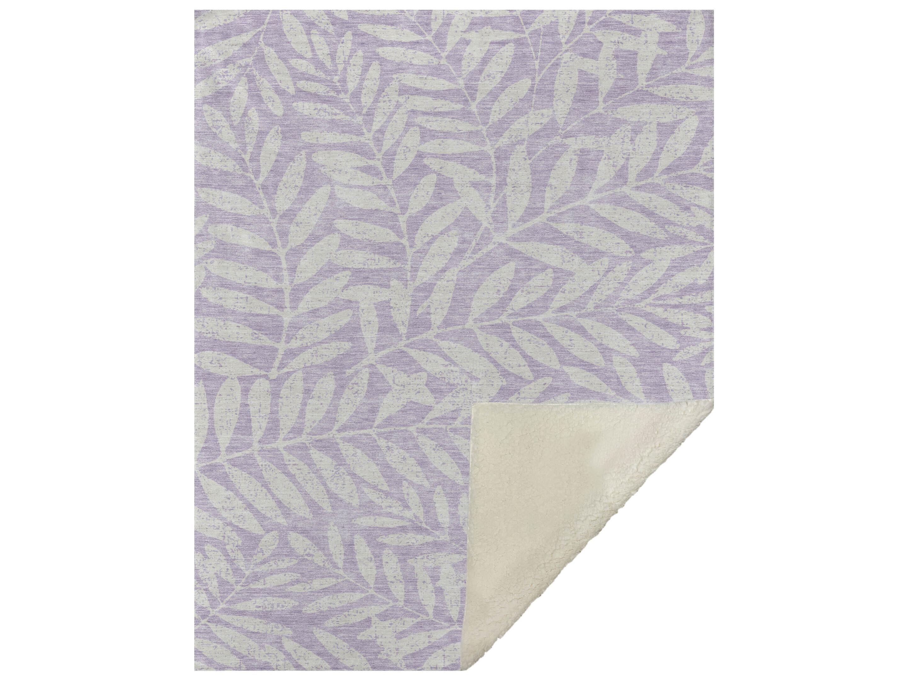 Dalyn Sherpa Purple Polyester Throw