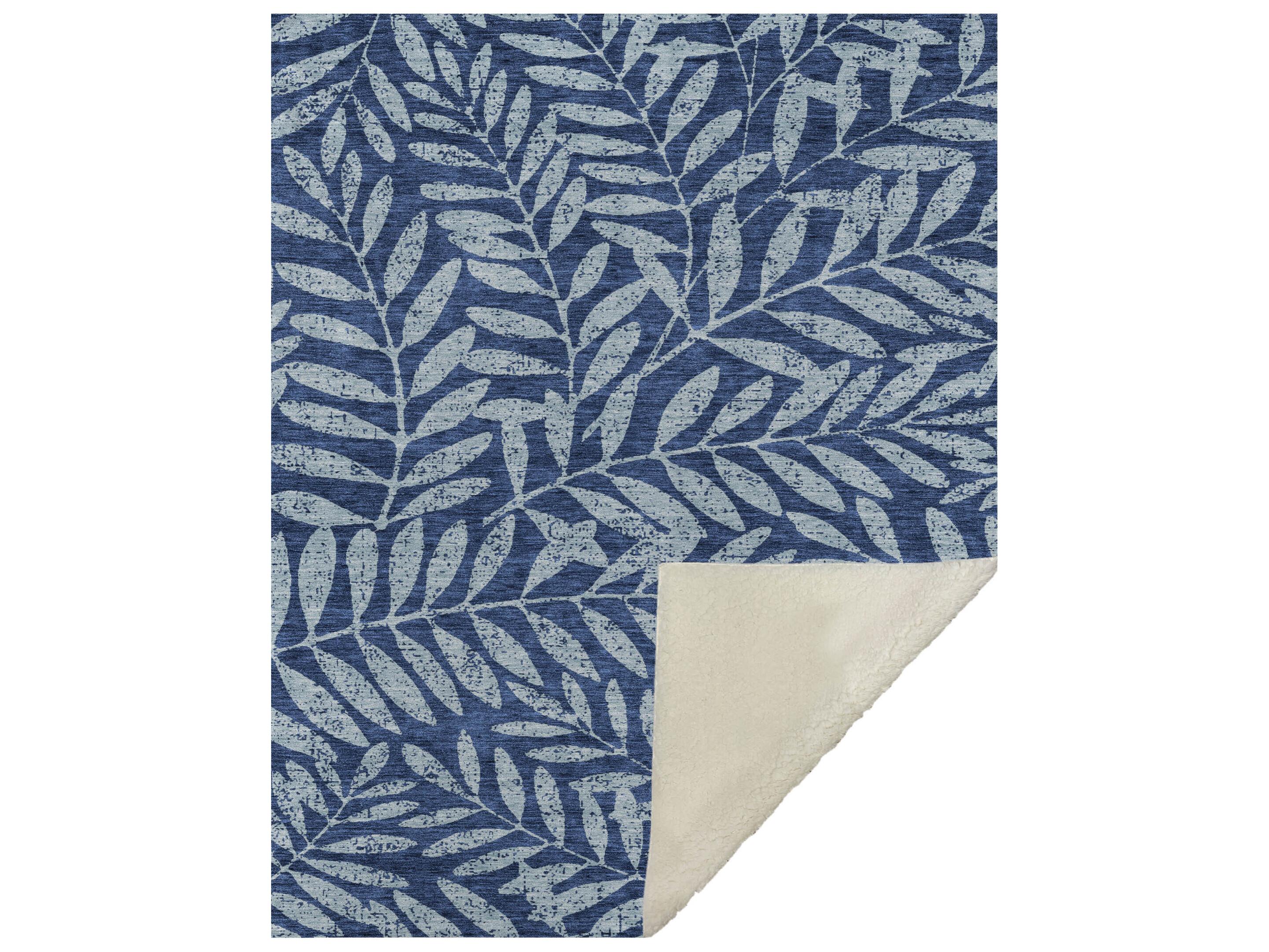 Dalyn Sherpa Blue Polyester Throw