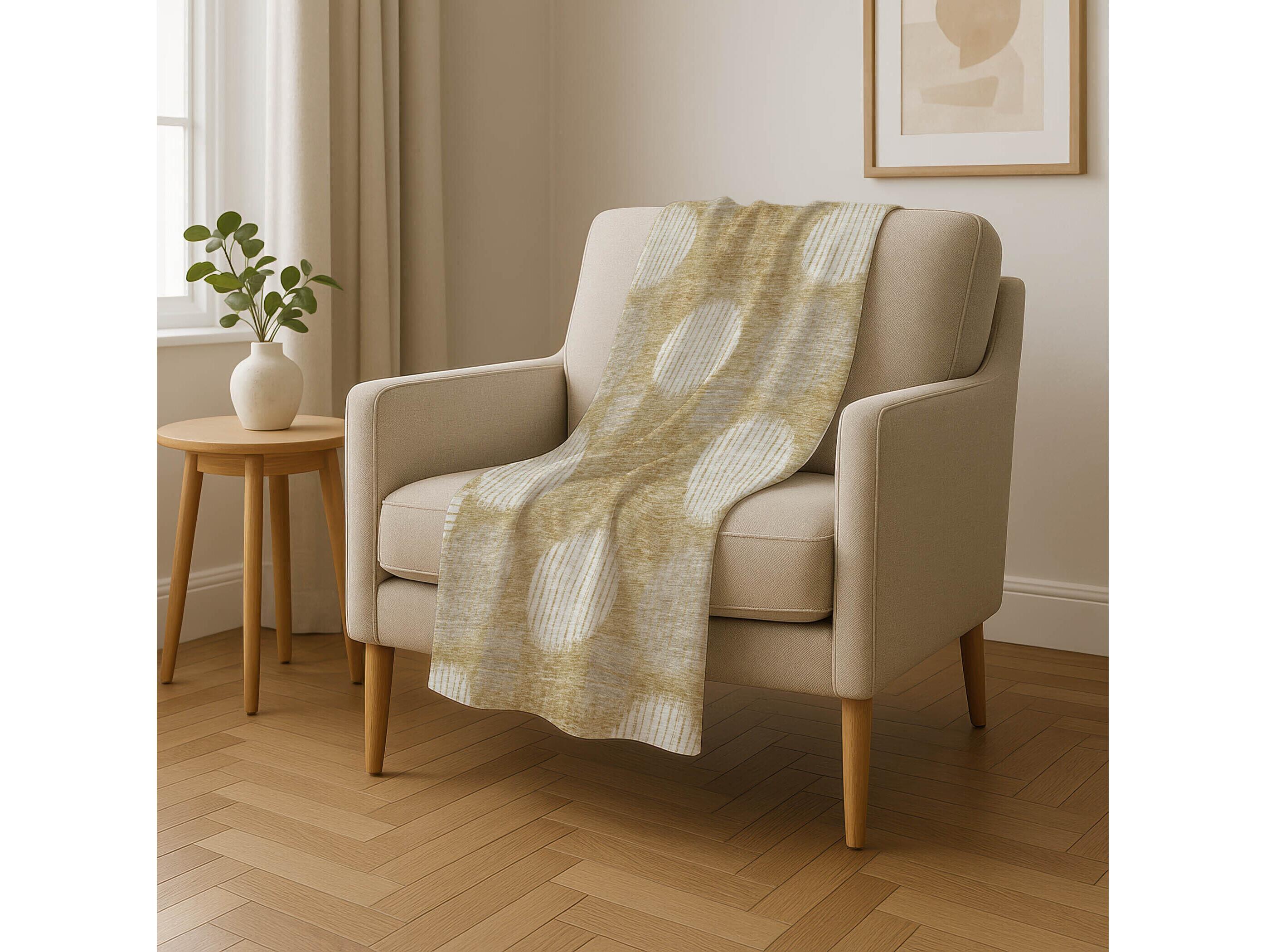 Dalyn Sherpa Gold Polyester Throw