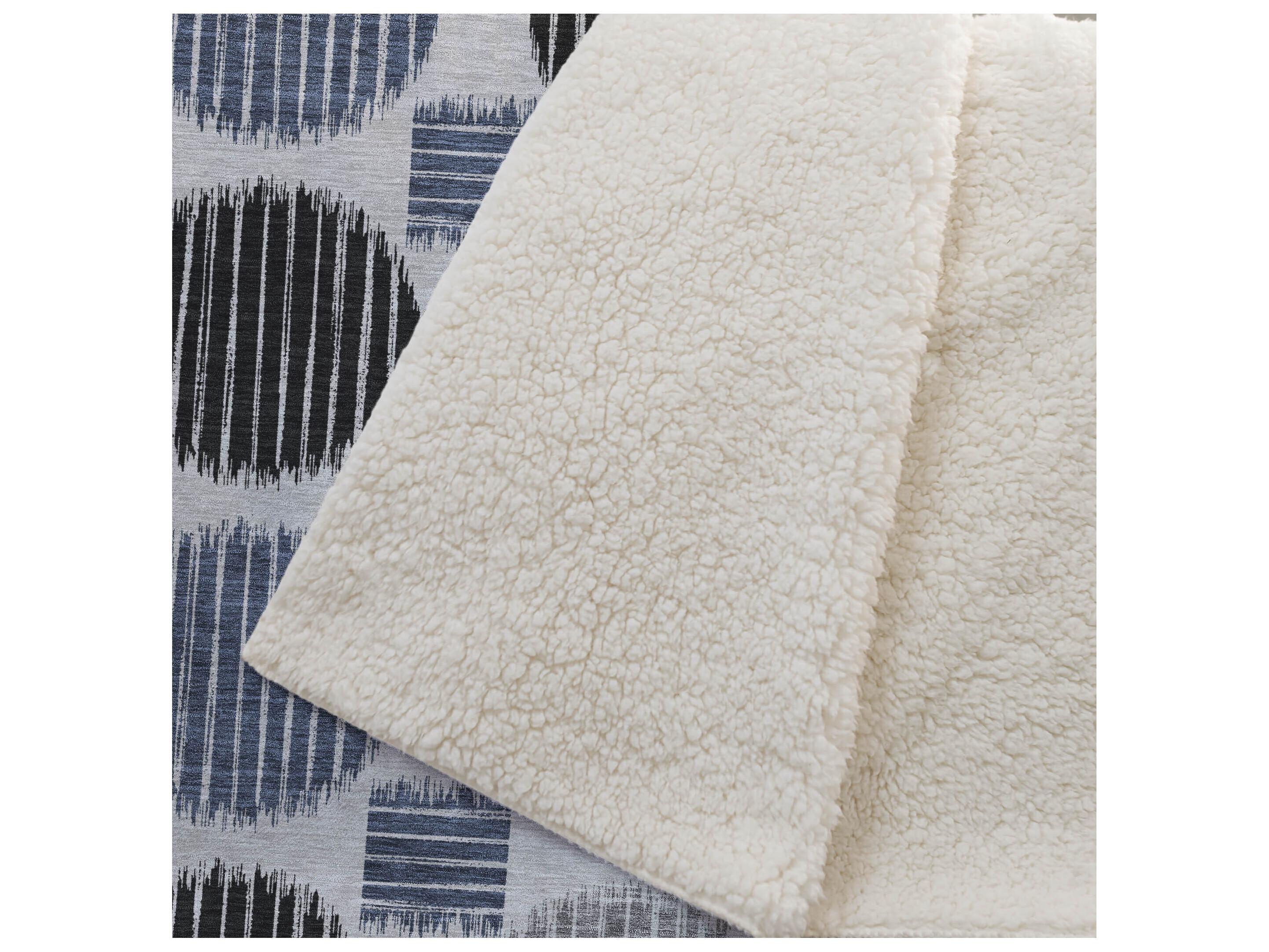 Dalyn Sherpa Gray Polyester Throw