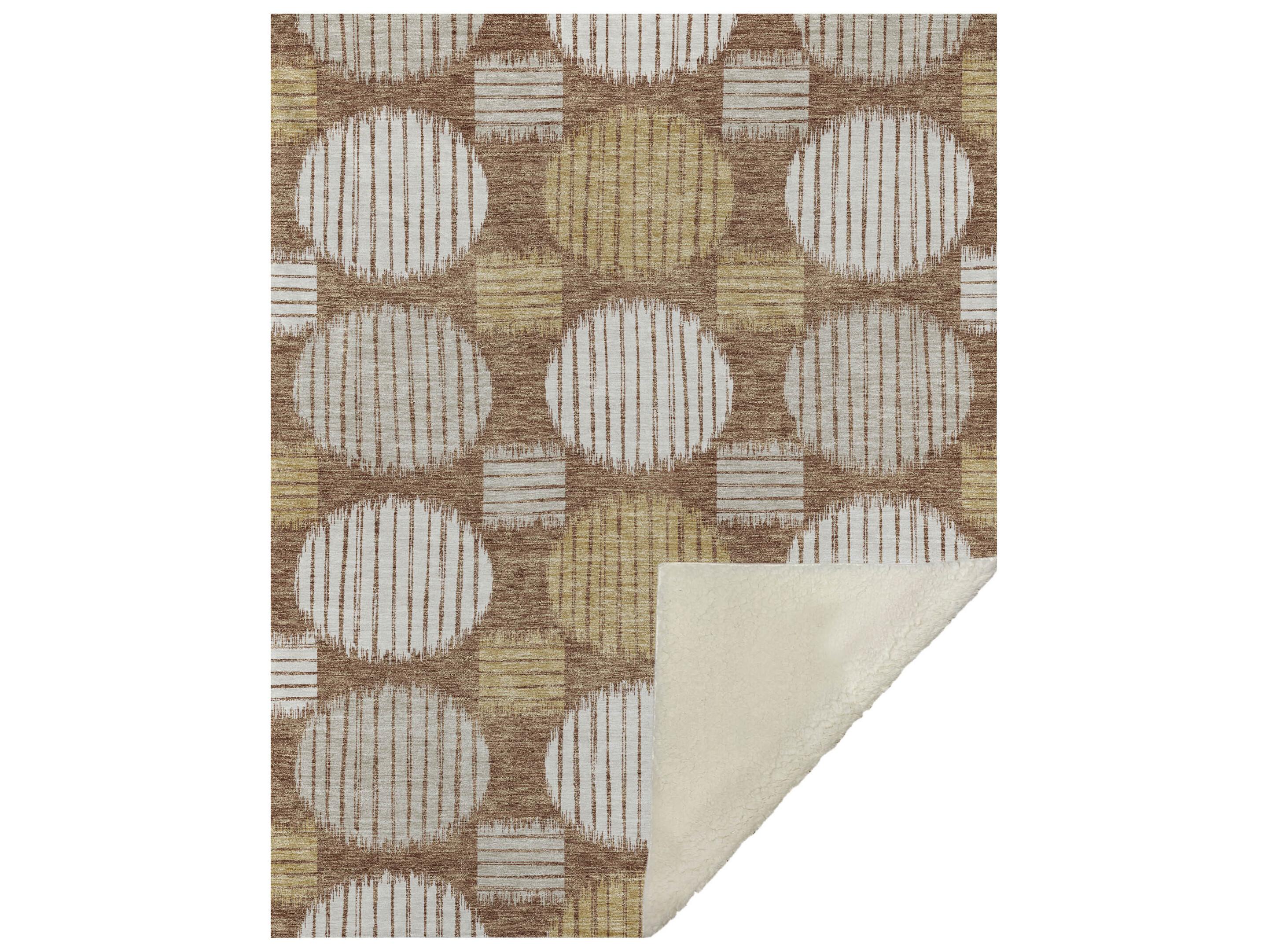 Dalyn Sherpa Orange Polyester Throw