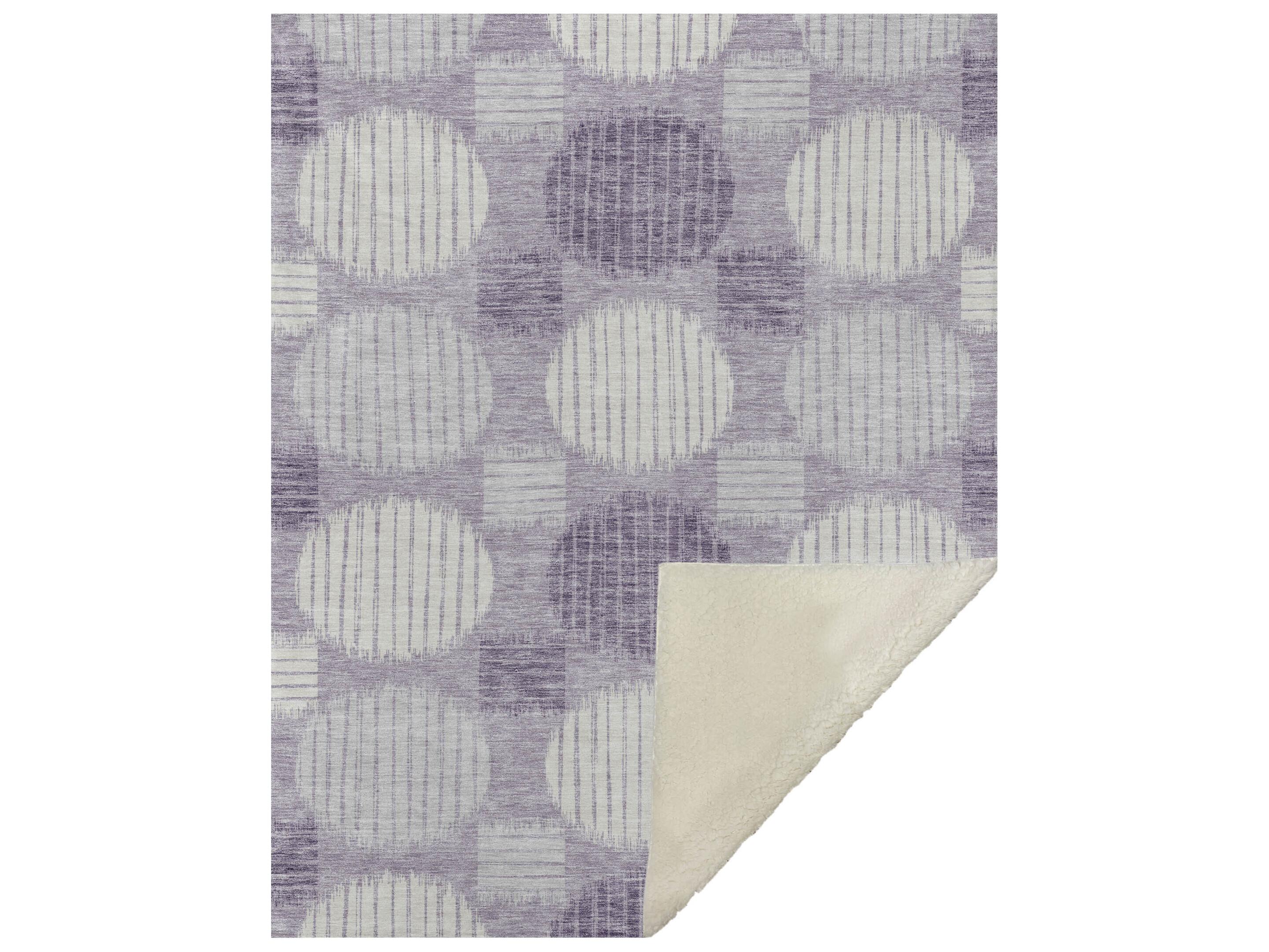 Dalyn Sherpa Purple Polyester Throw