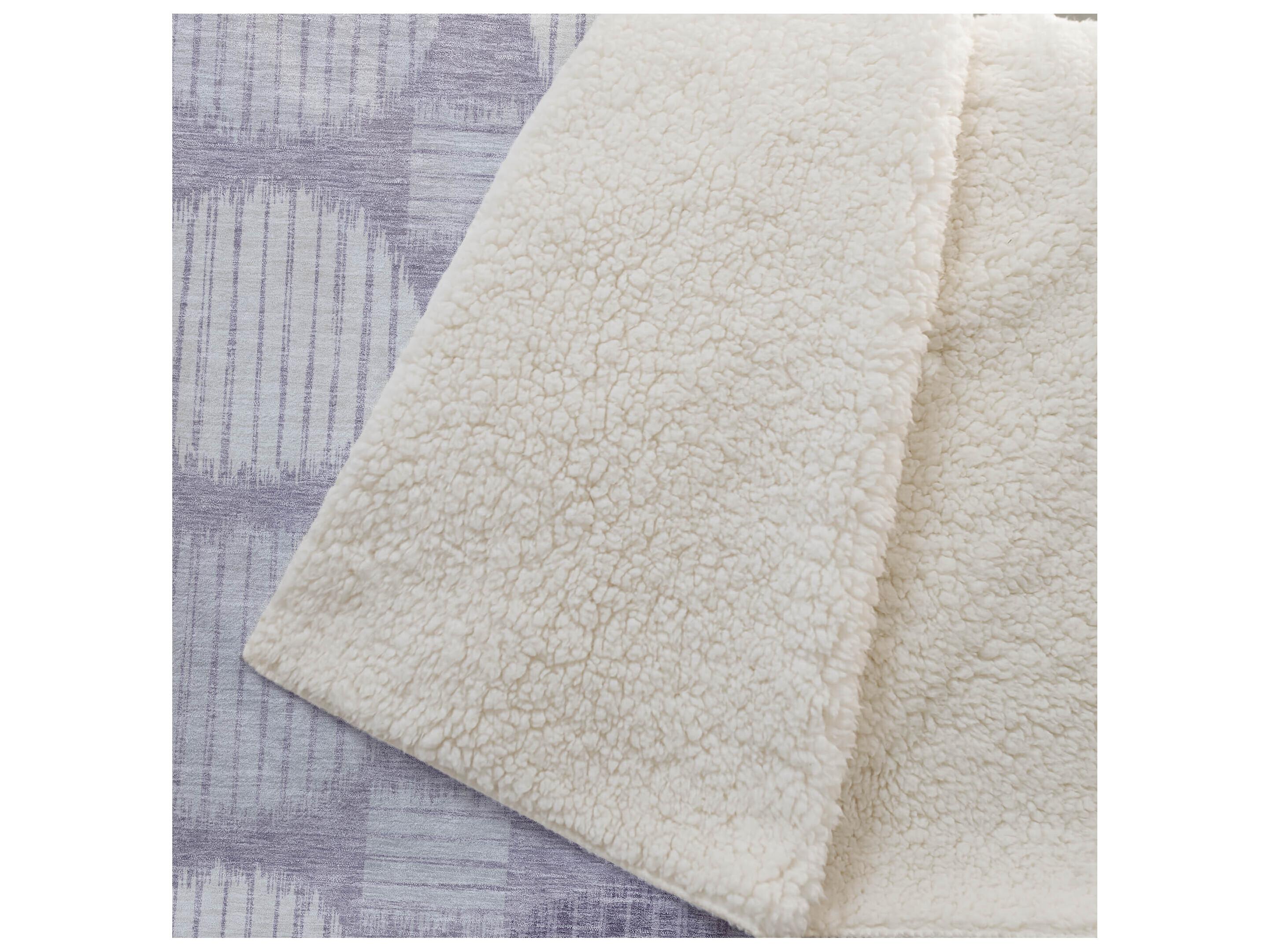 Dalyn Sherpa Purple Polyester Throw