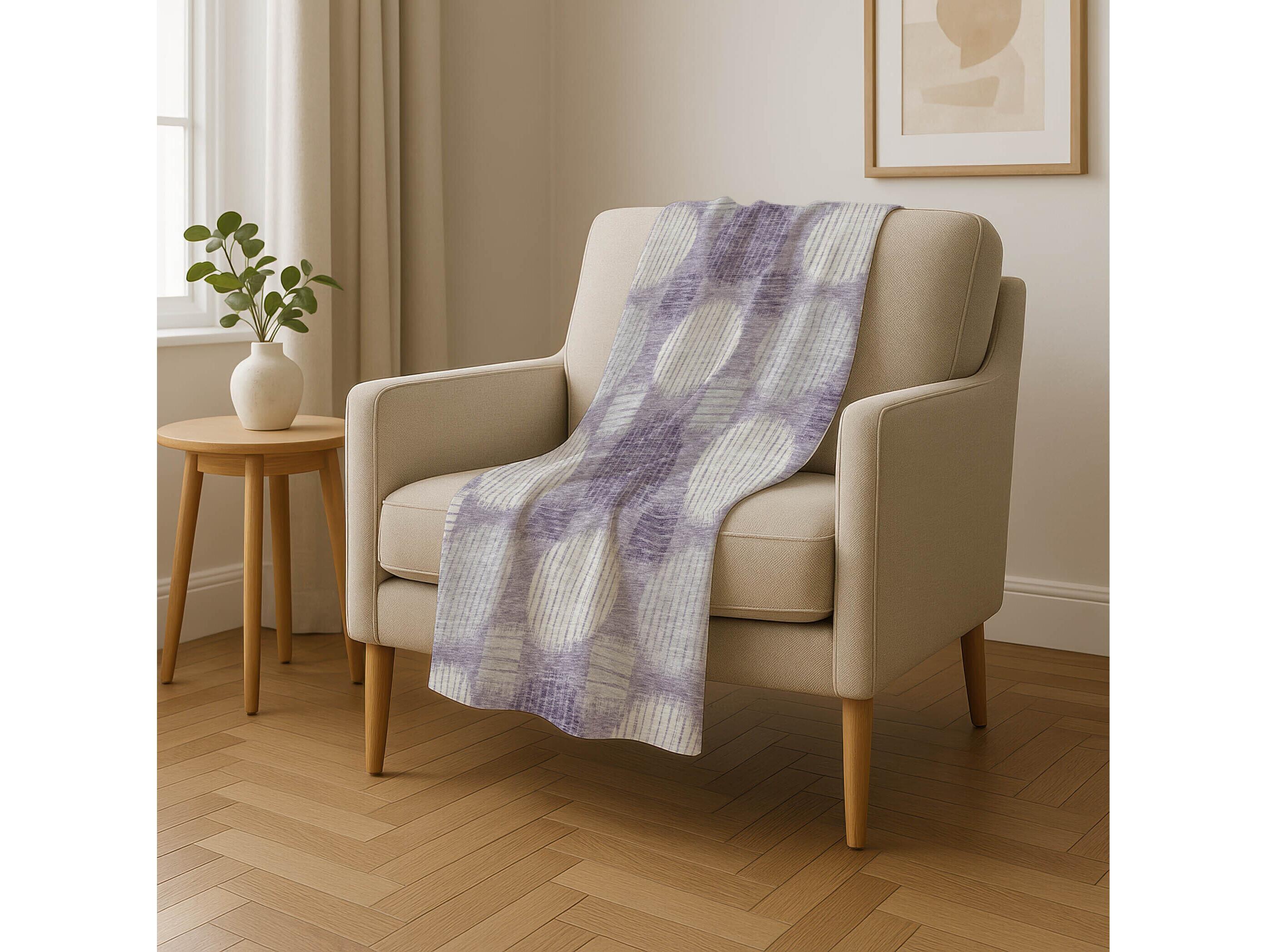 Dalyn Sherpa Purple Polyester Throw