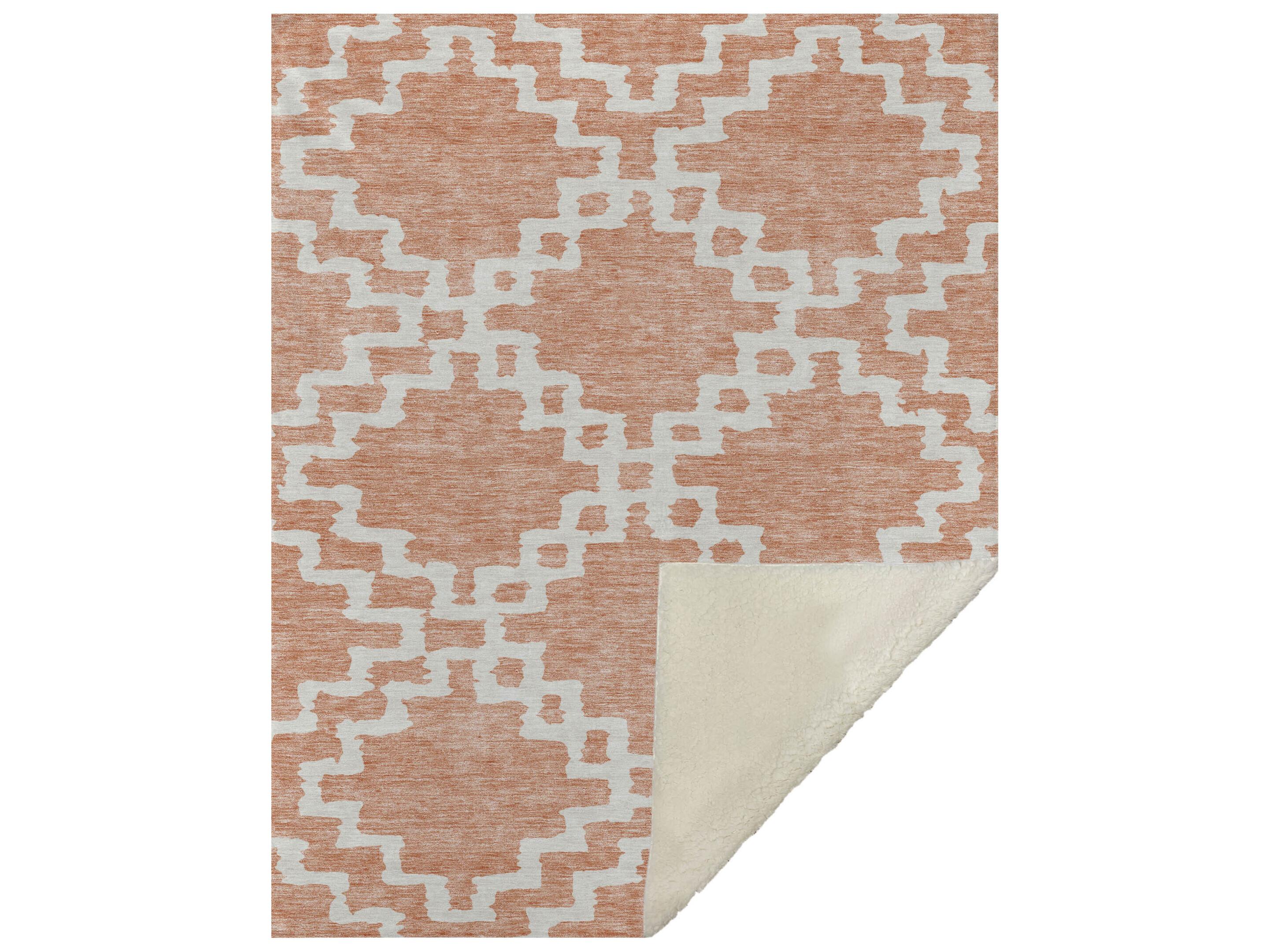 Dalyn Sherpa Orange Polyester Throw