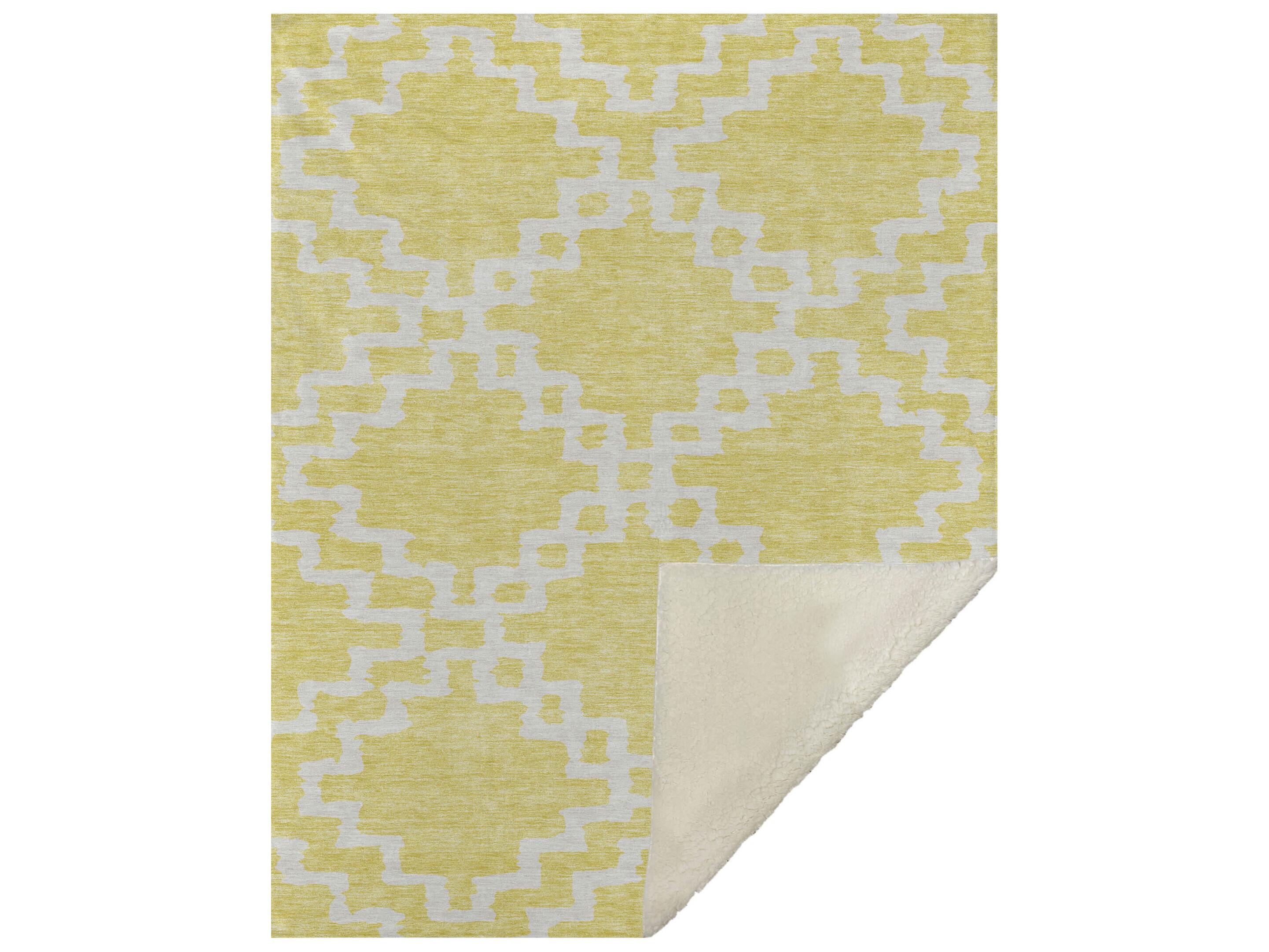 Dalyn Sherpa Gold Polyester Throw
