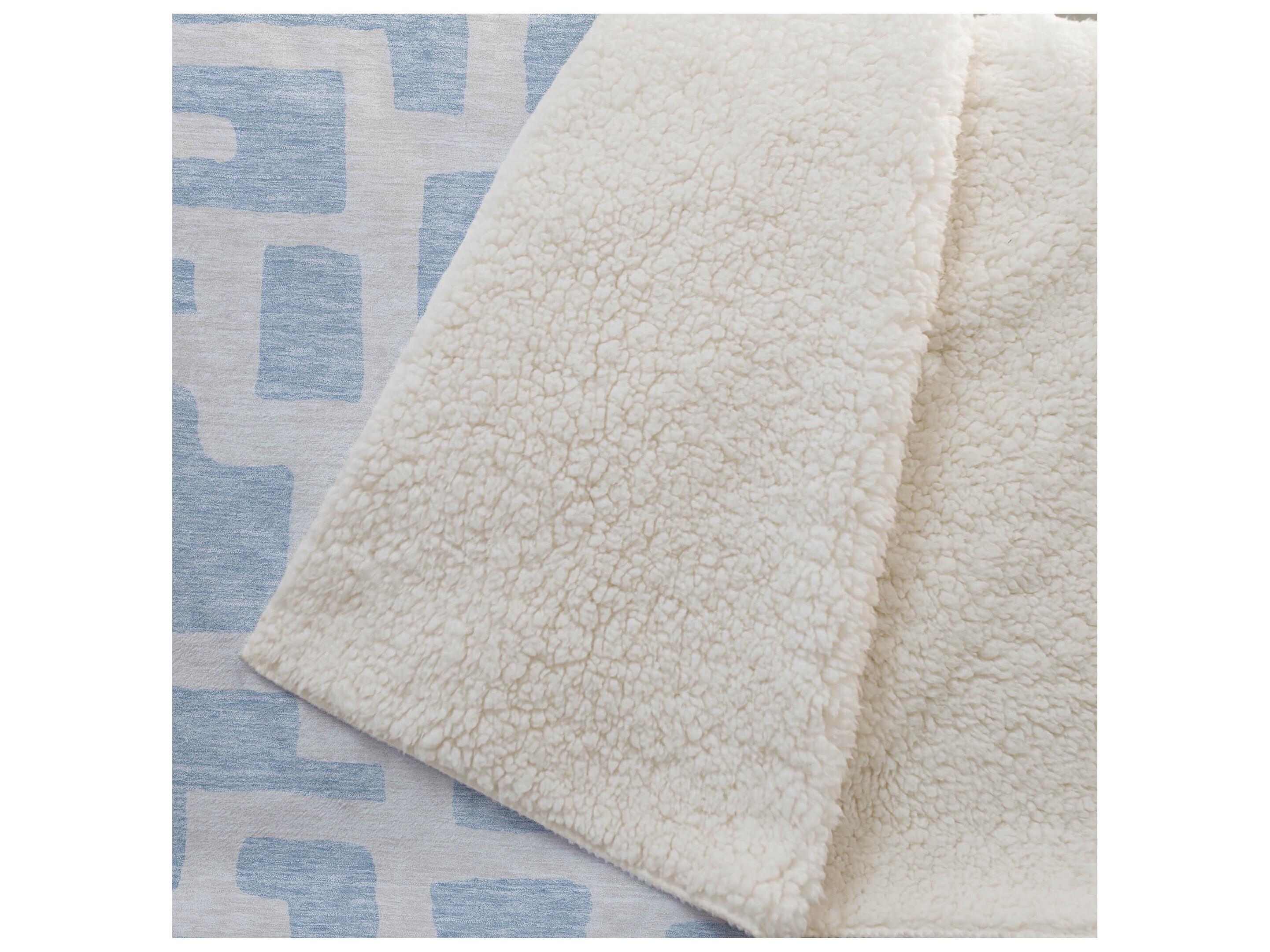 Dalyn Sherpa Blue Polyester Throw
