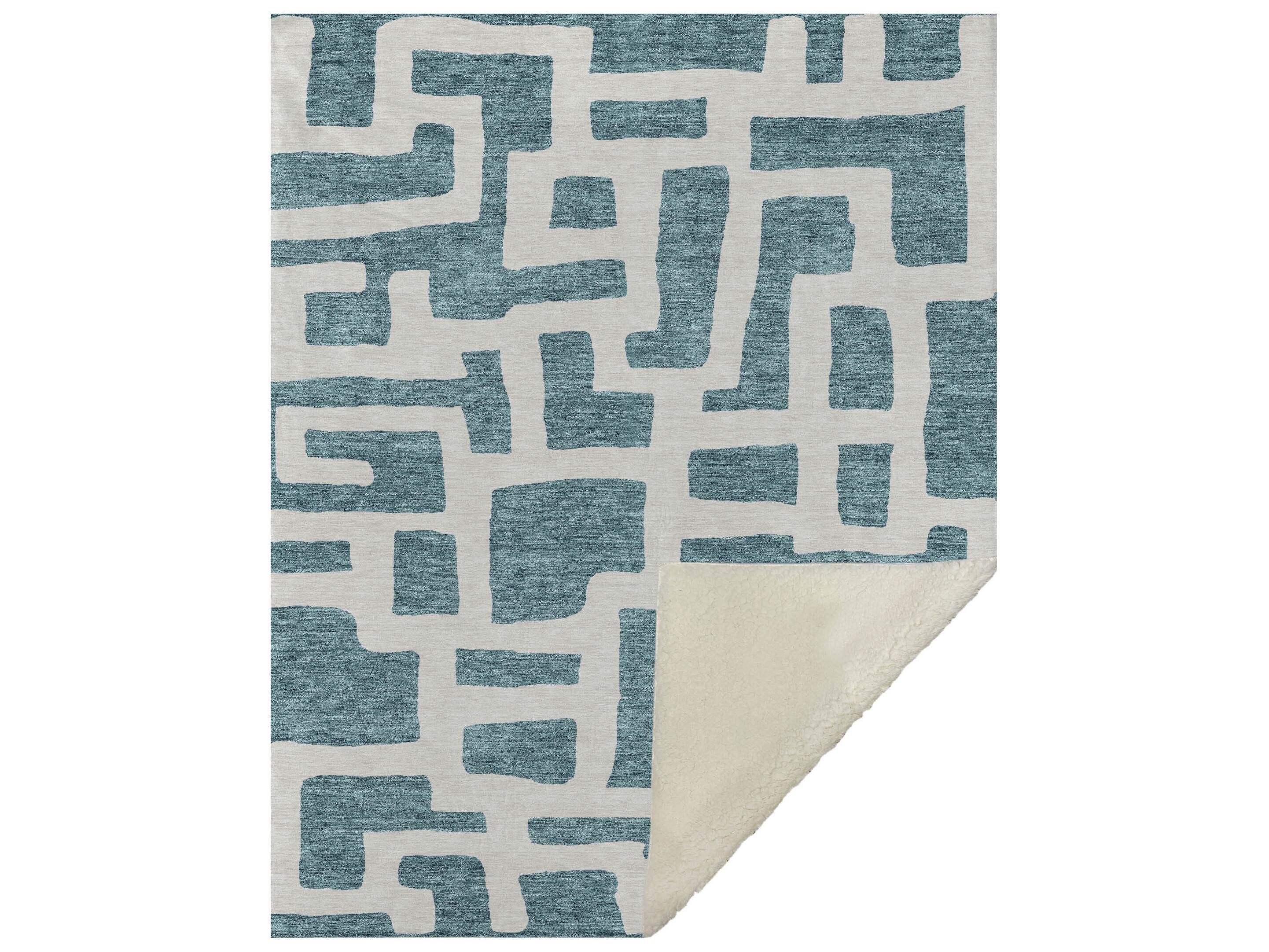 Dalyn Sherpa Teal Polyester Throw