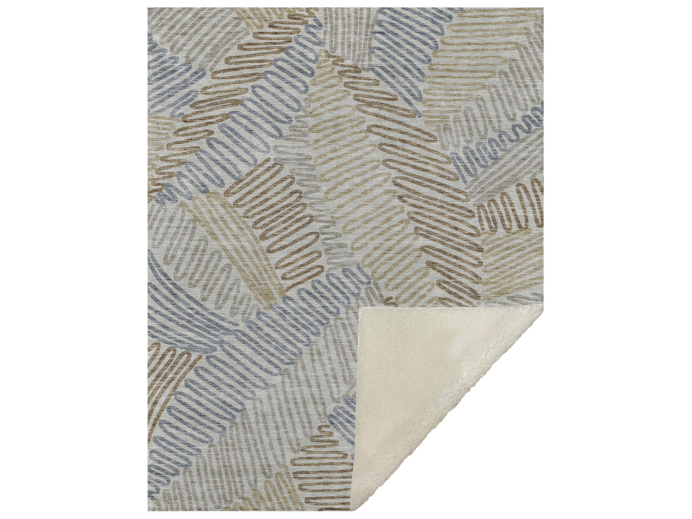 Dalyn Sherpa Brown Polyester Throw