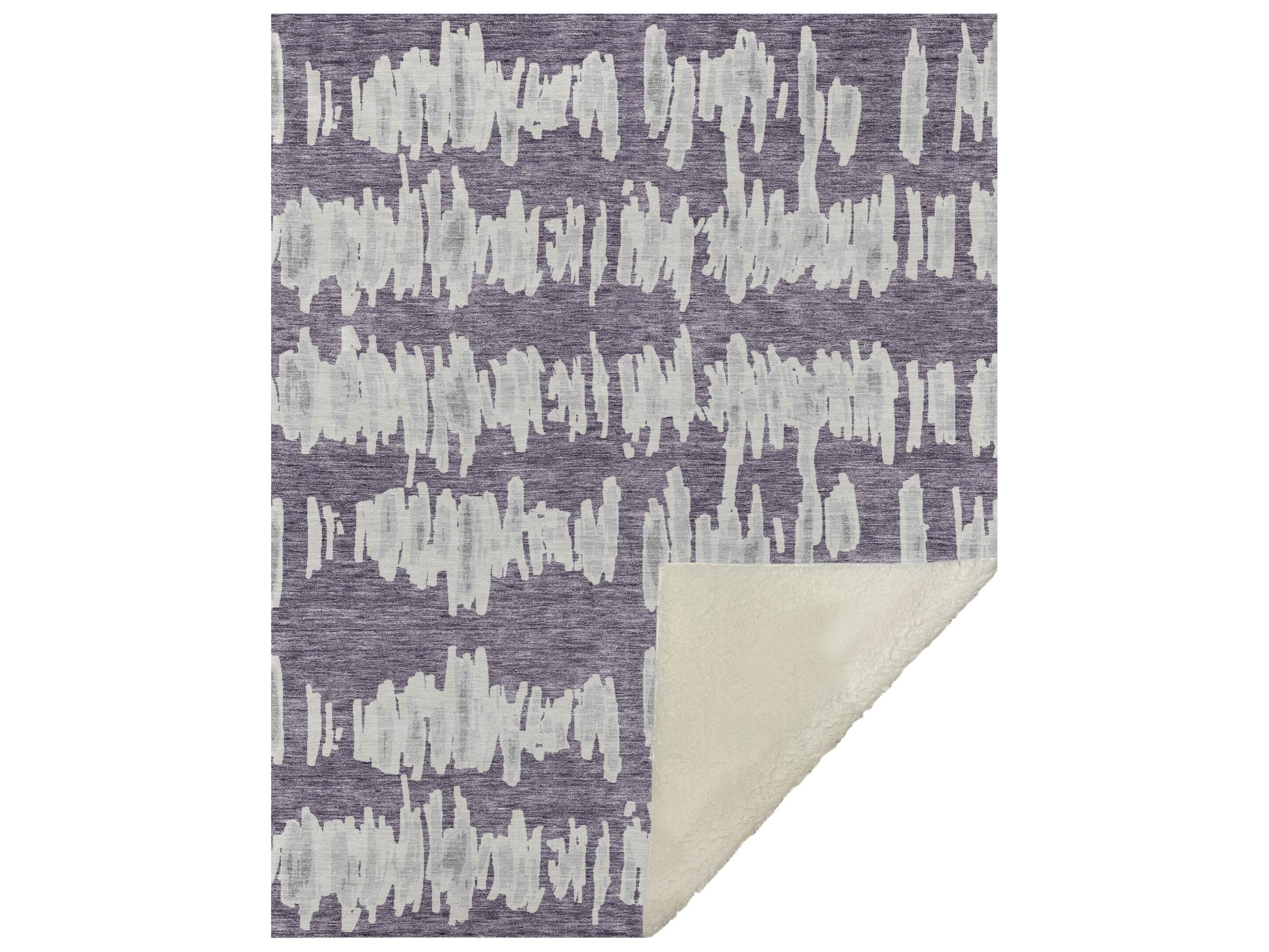 Dalyn Sherpa Purple Polyester Throw