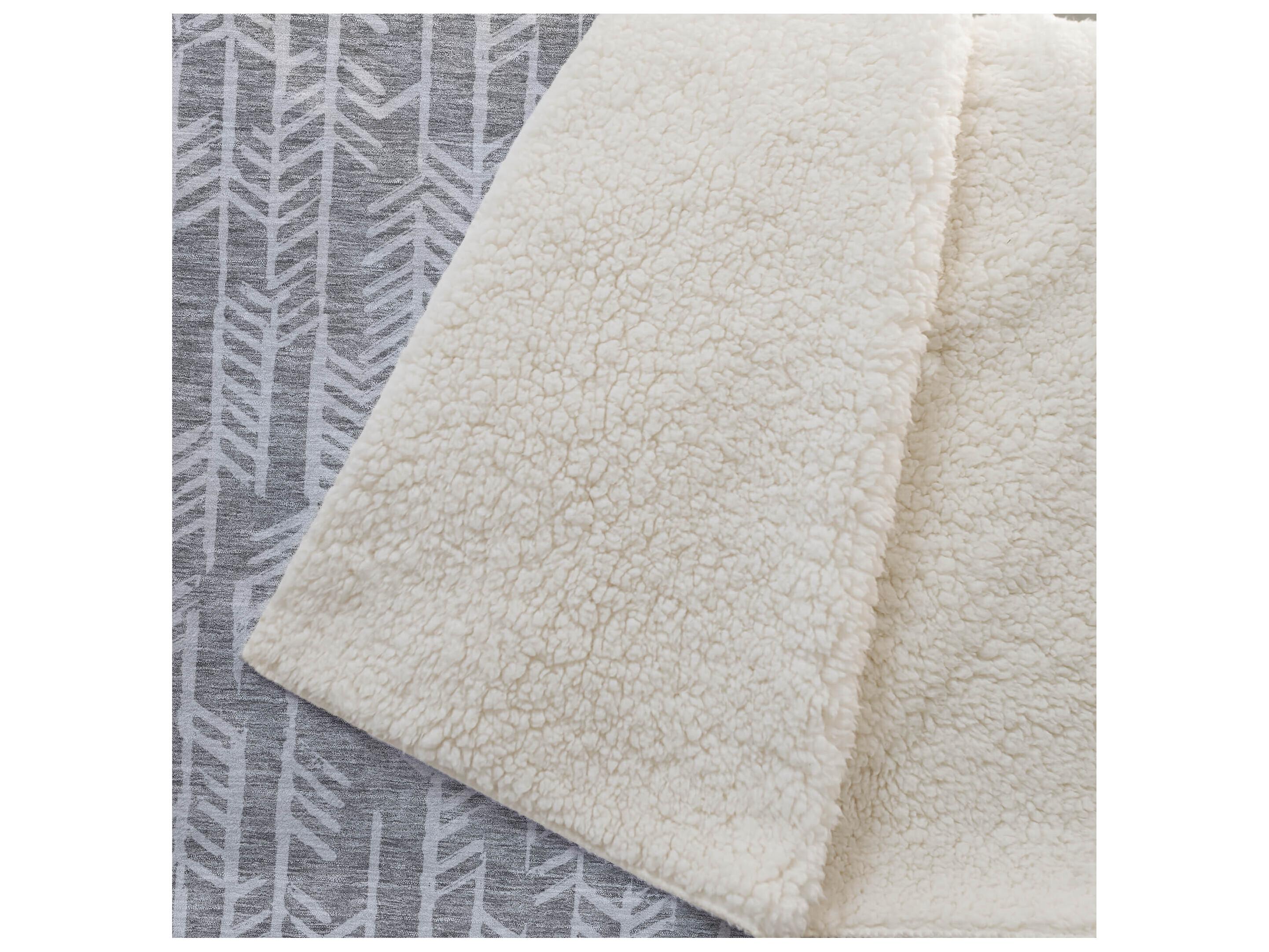 Dalyn Sherpa Gray Polyester Throw