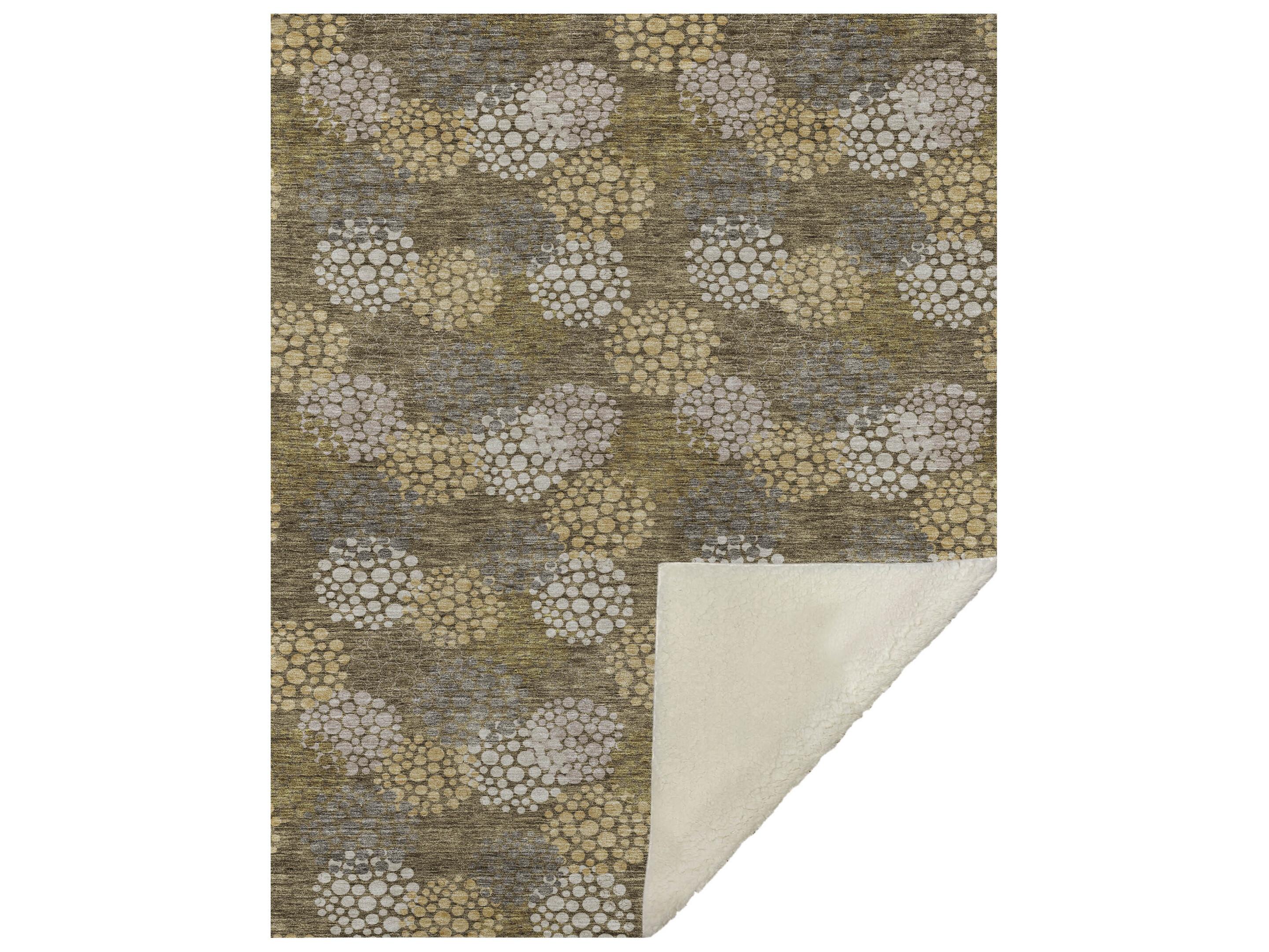 Dalyn Sherpa Brown Polyester Throw