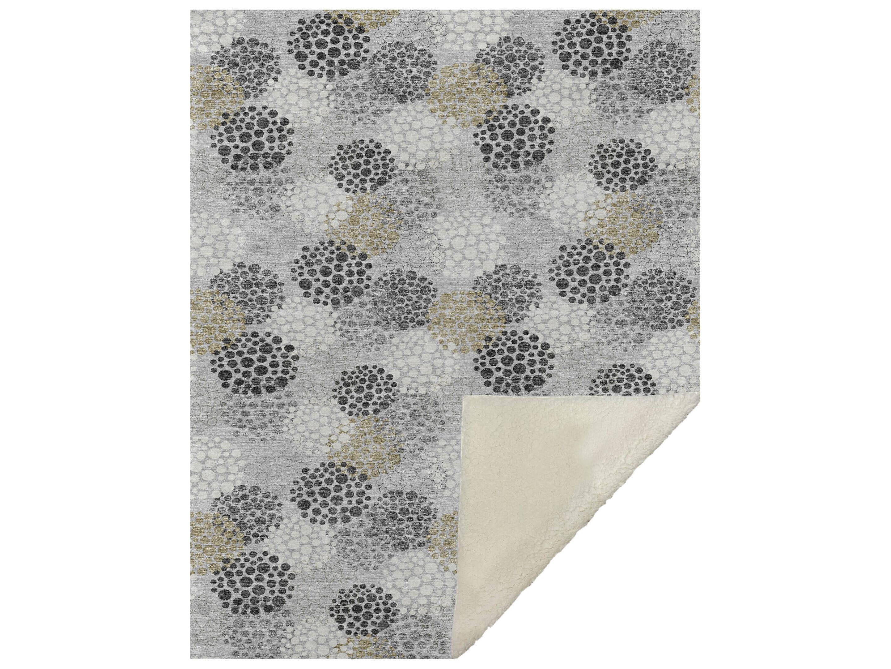 Dalyn Sherpa Gray Polyester Throw