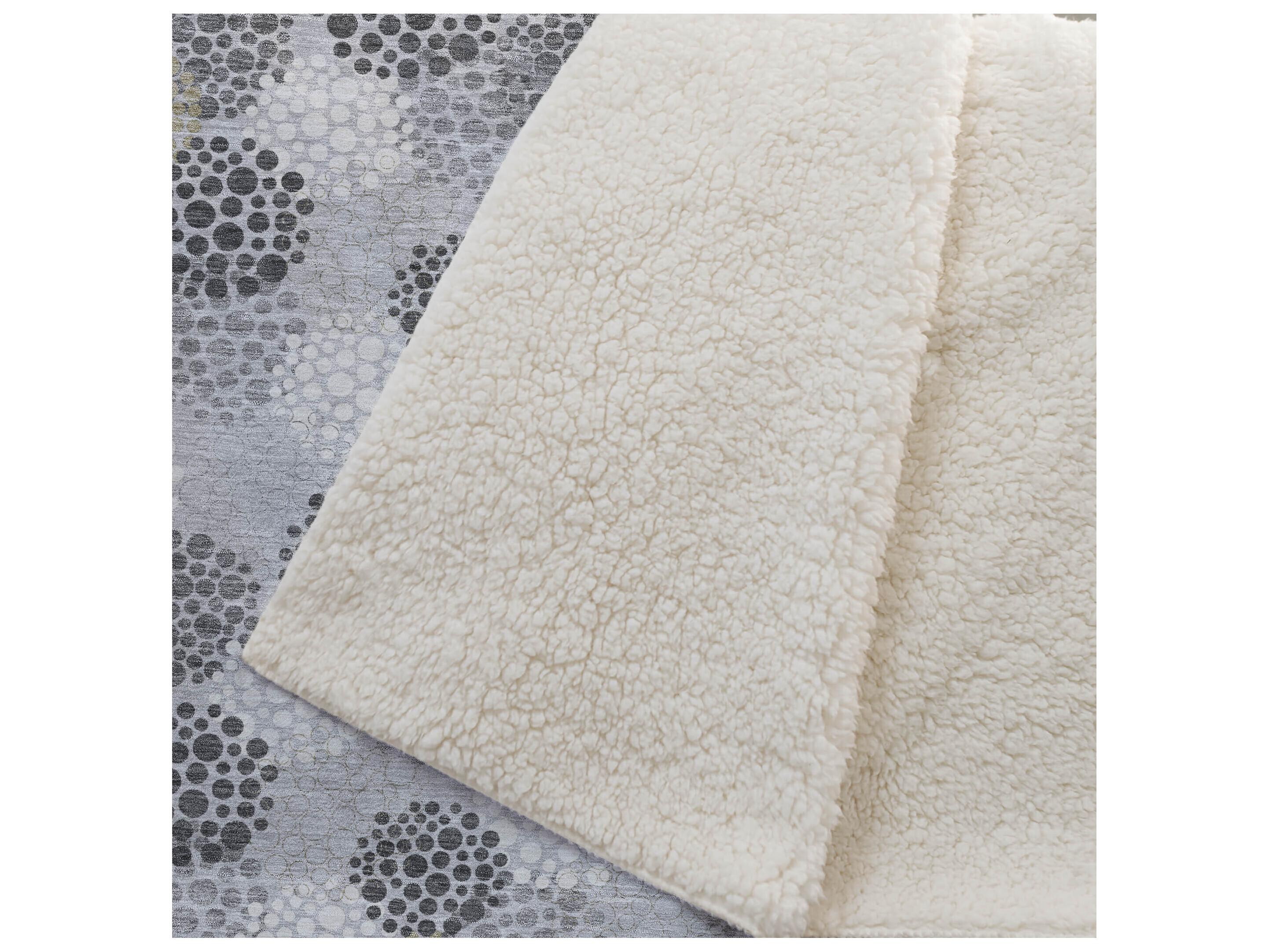 Dalyn Sherpa Gray Polyester Throw