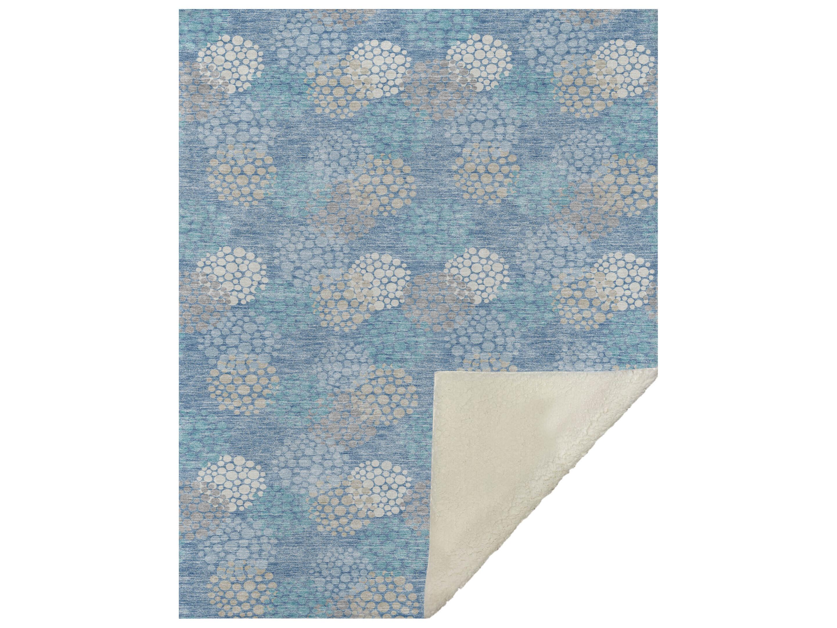 Dalyn Sherpa Blue Polyester Throw