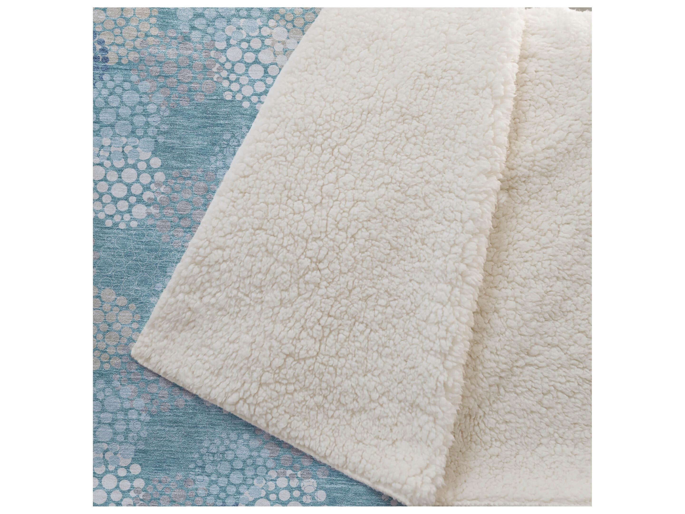 Dalyn Sherpa Teal Polyester Throw