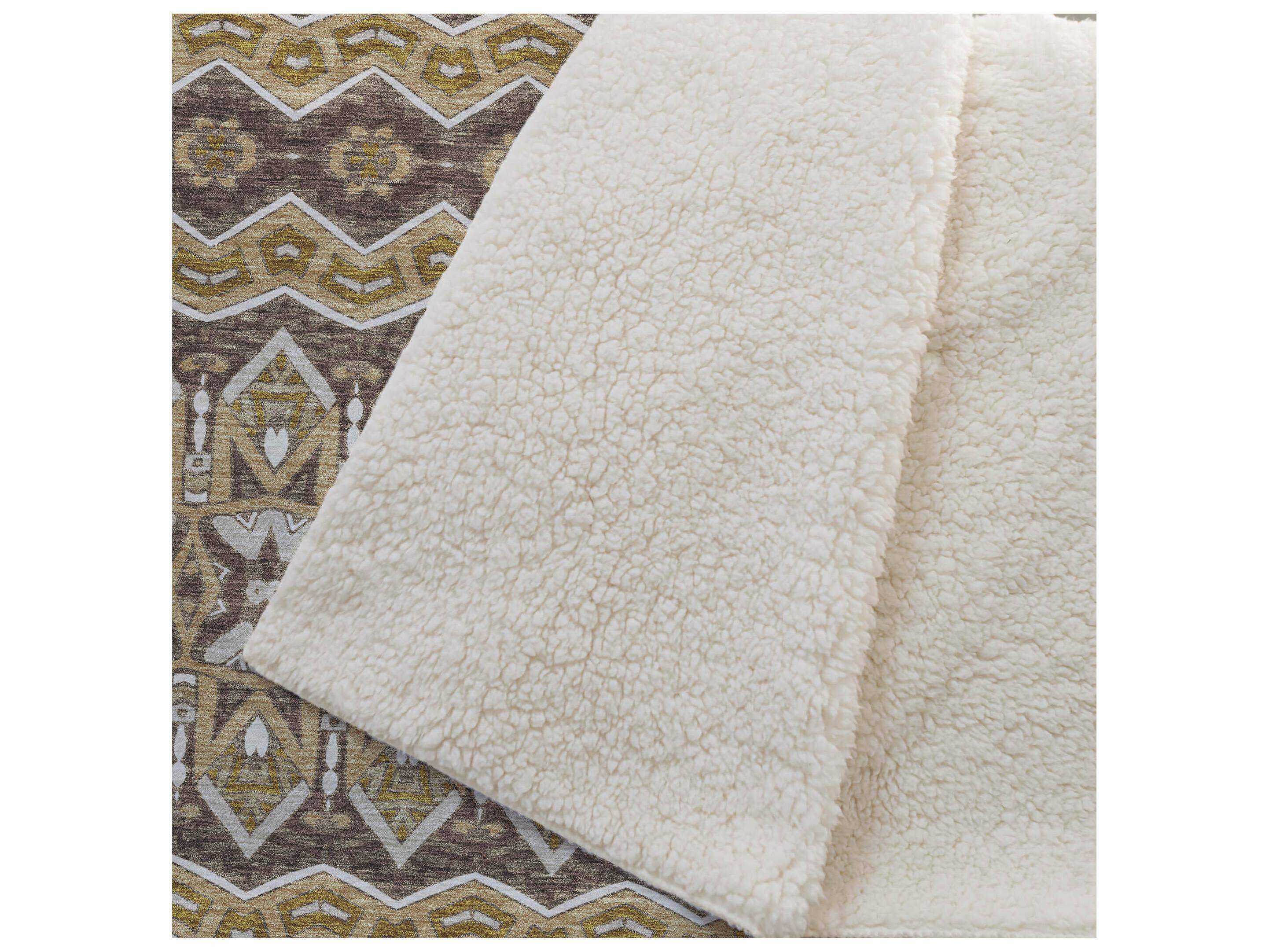 Dalyn Sherpa Gold Polyester Throw