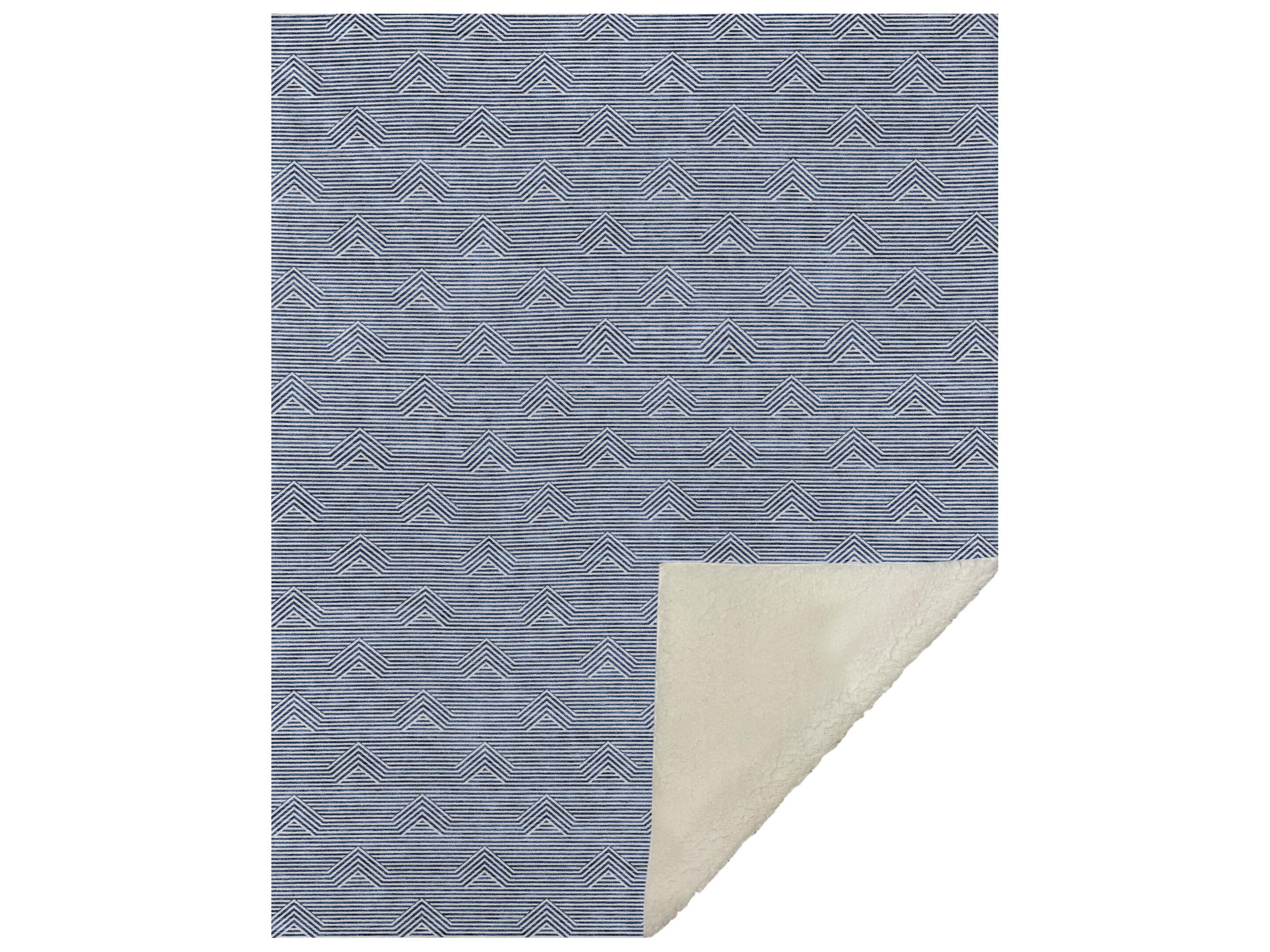 Dalyn Sherpa Blue Polyester Throw