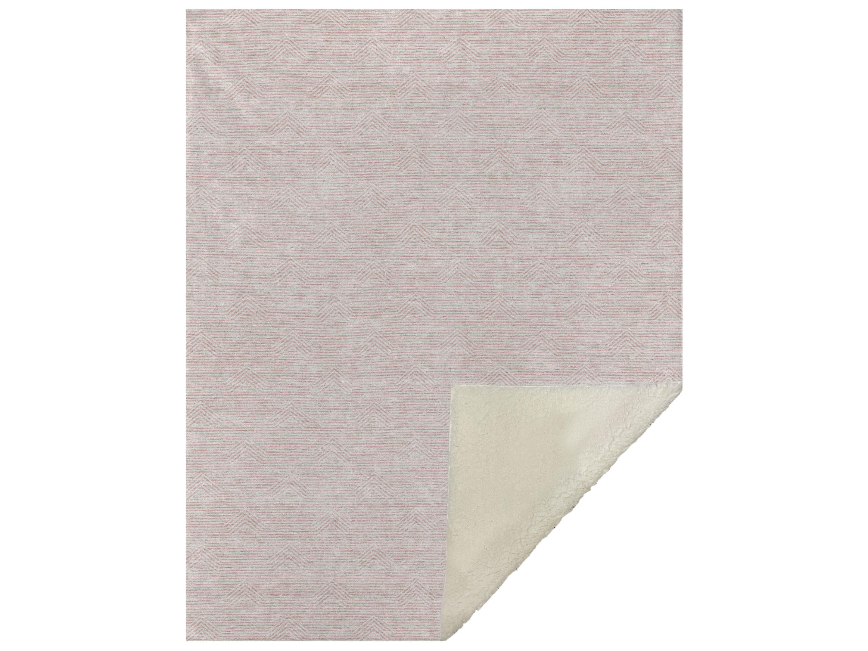 Dalyn Sherpa Pink Polyester Throw