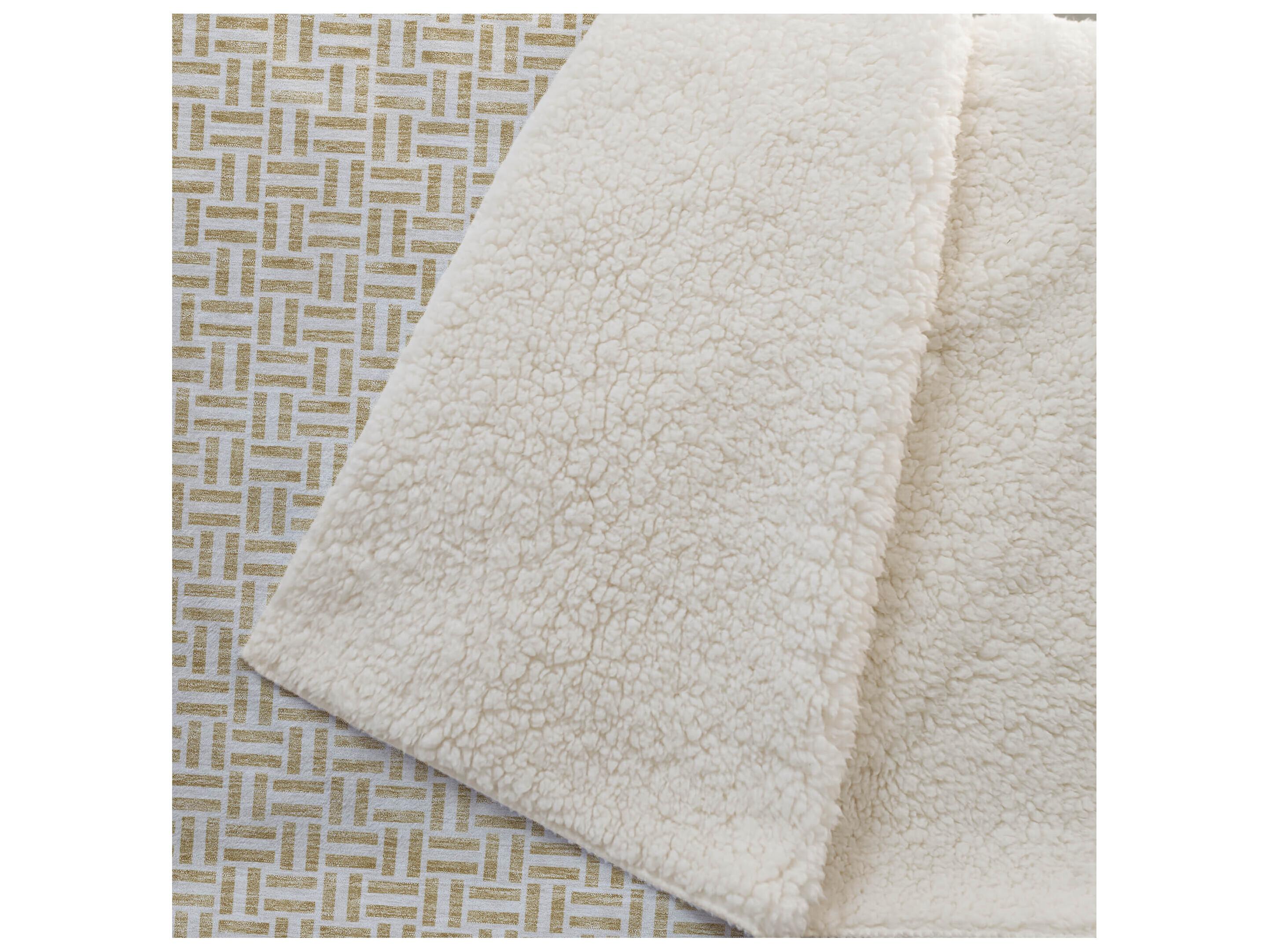 Dalyn Sherpa Gold Polyester Throw