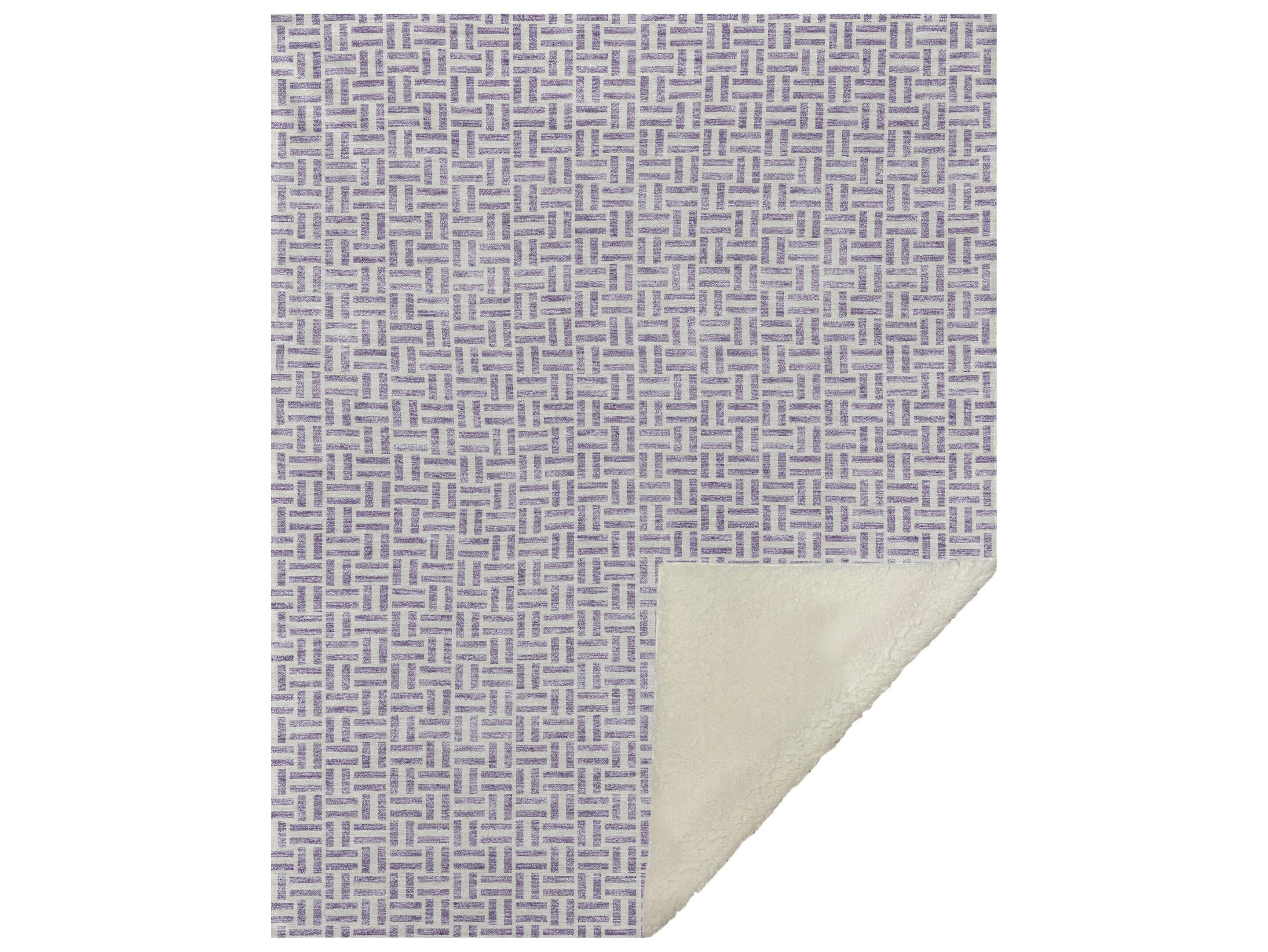 Dalyn Sherpa Purple Polyester Throw