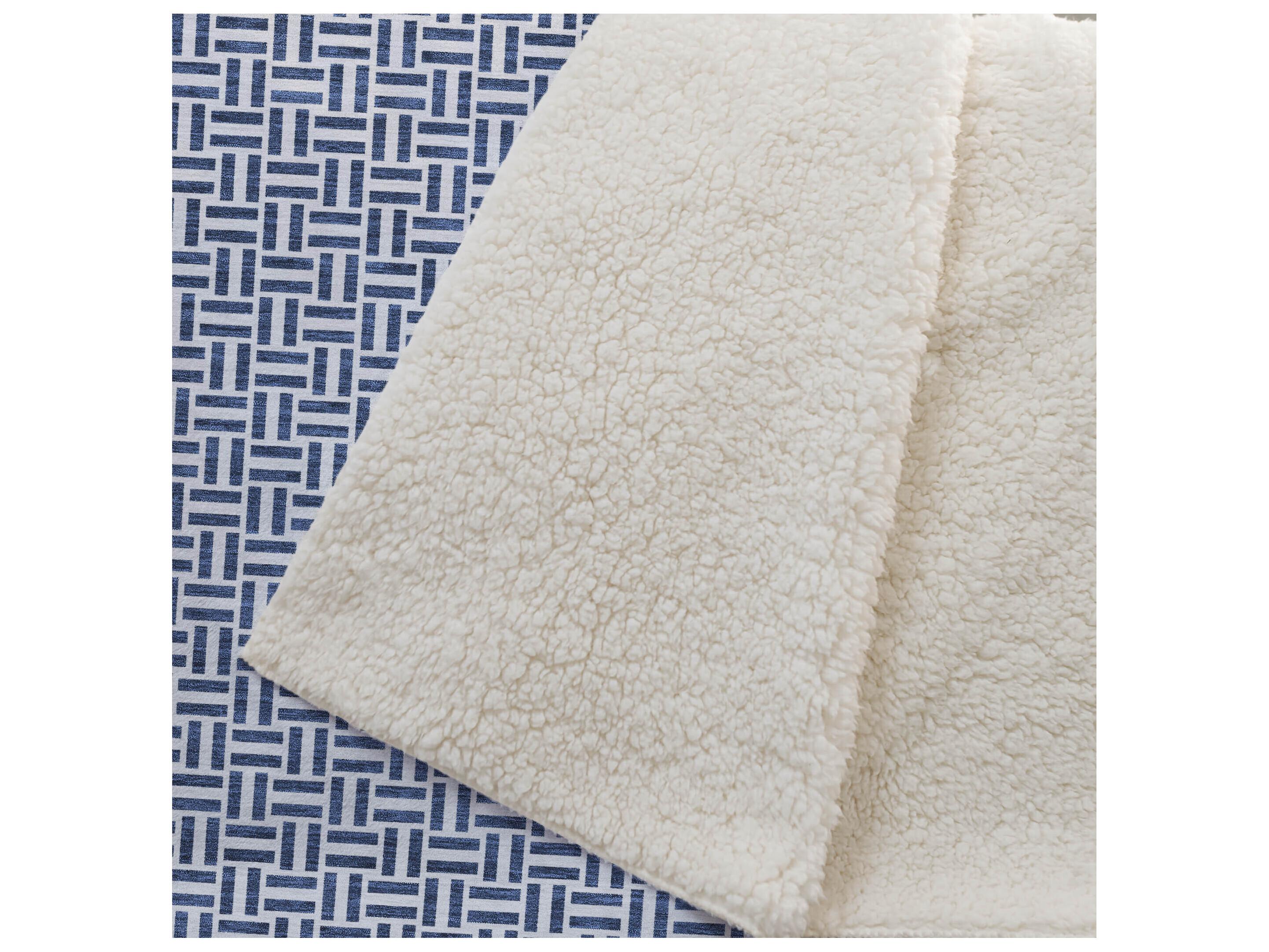 Dalyn Sherpa Blue Polyester Throw