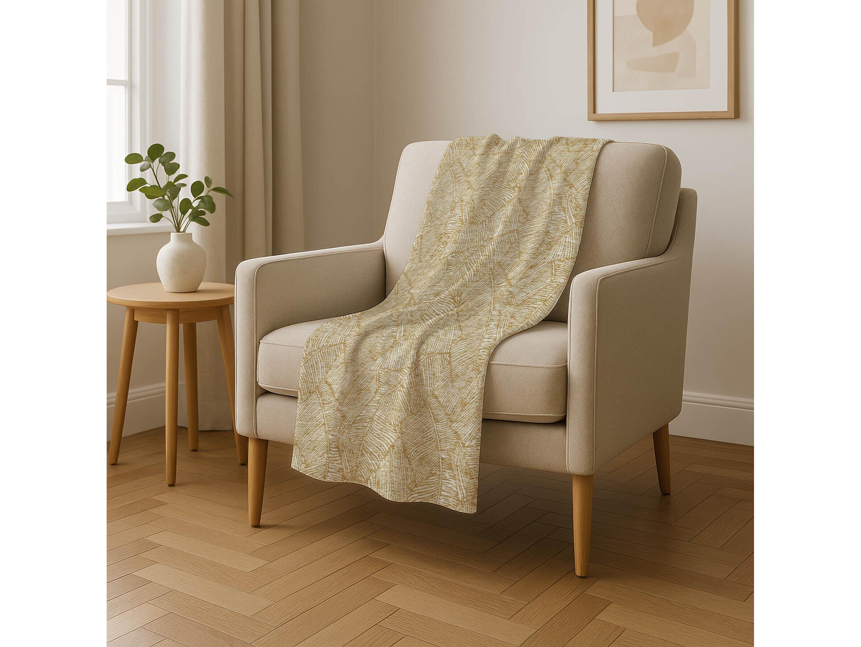 Dalyn Sherpa Gold Polyester Throw