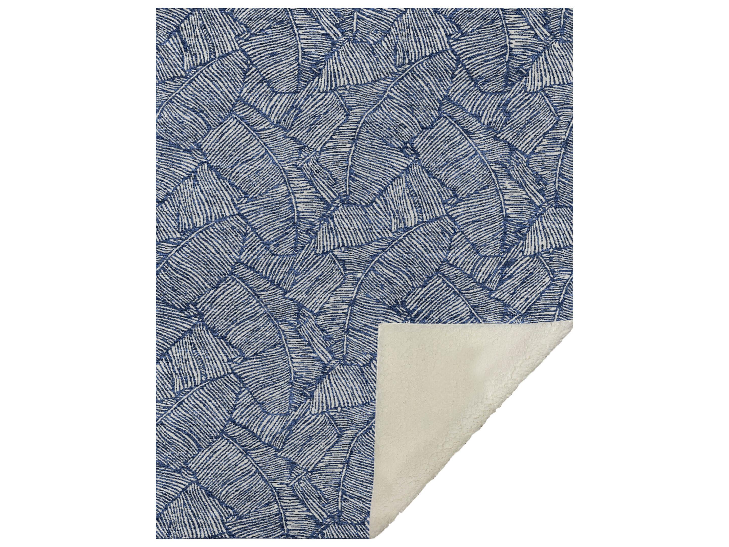 Dalyn Sherpa Blue Polyester Throw