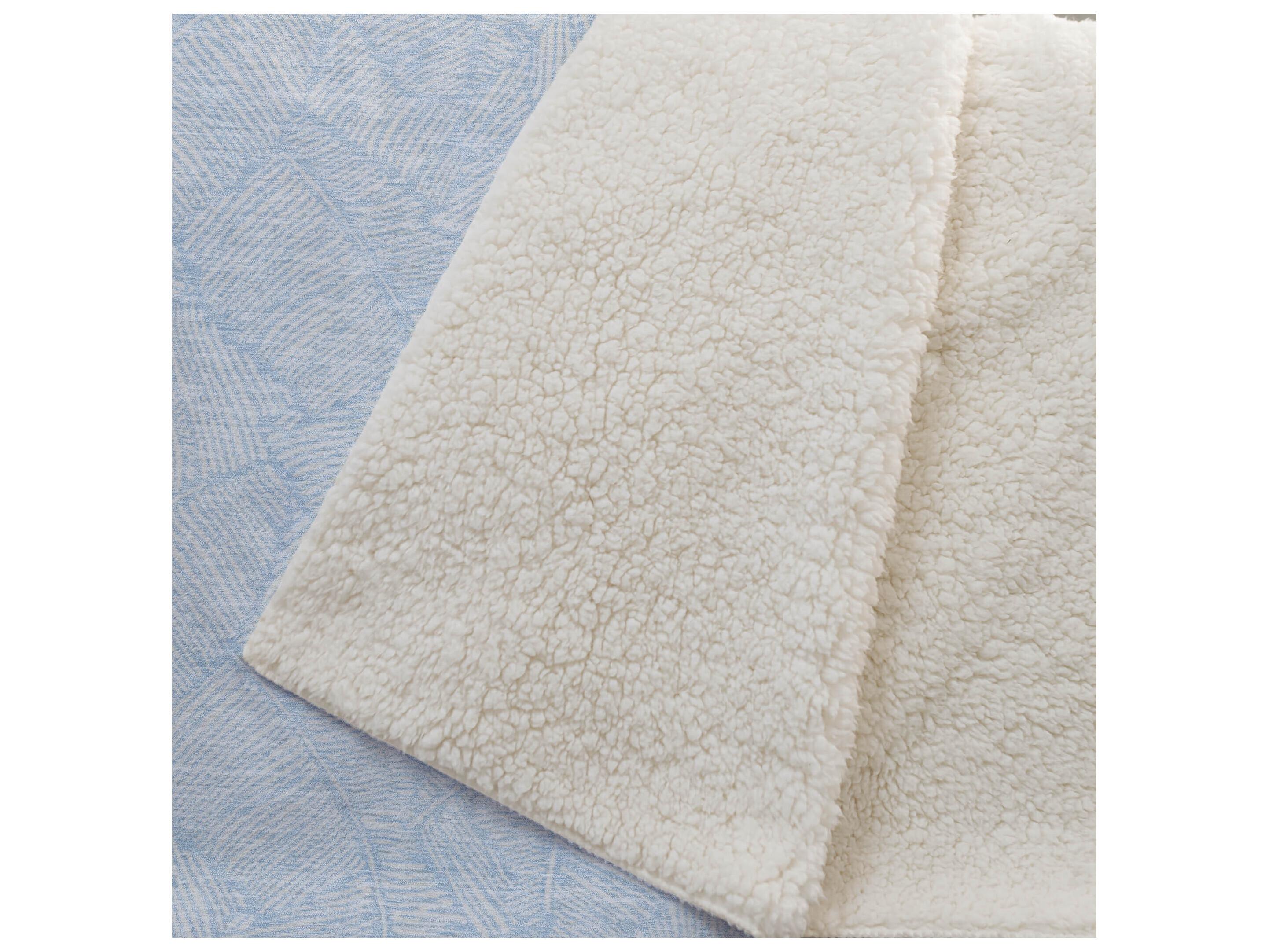 Dalyn Sherpa Blue Polyester Throw