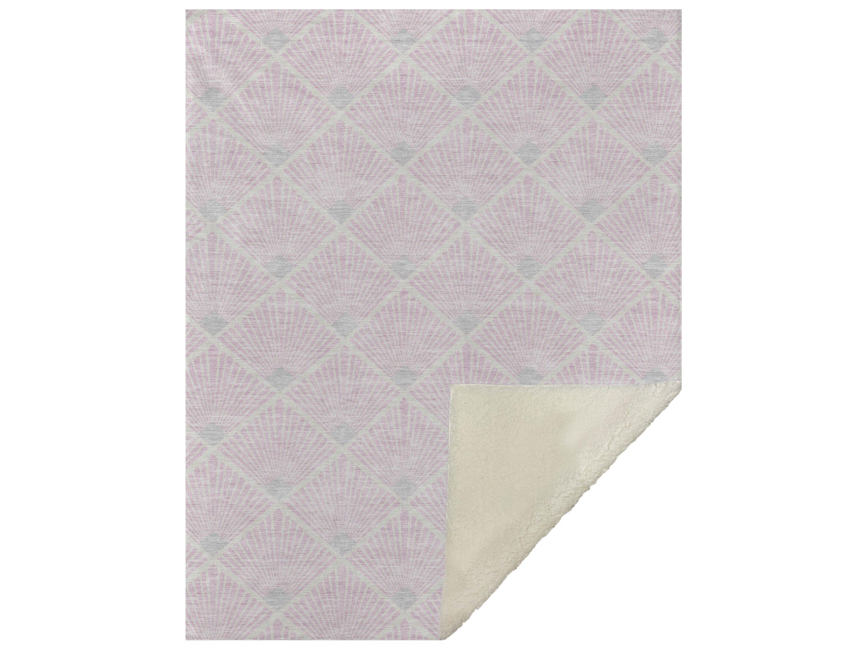 Dalyn Sherpa Pink Polyester Throw