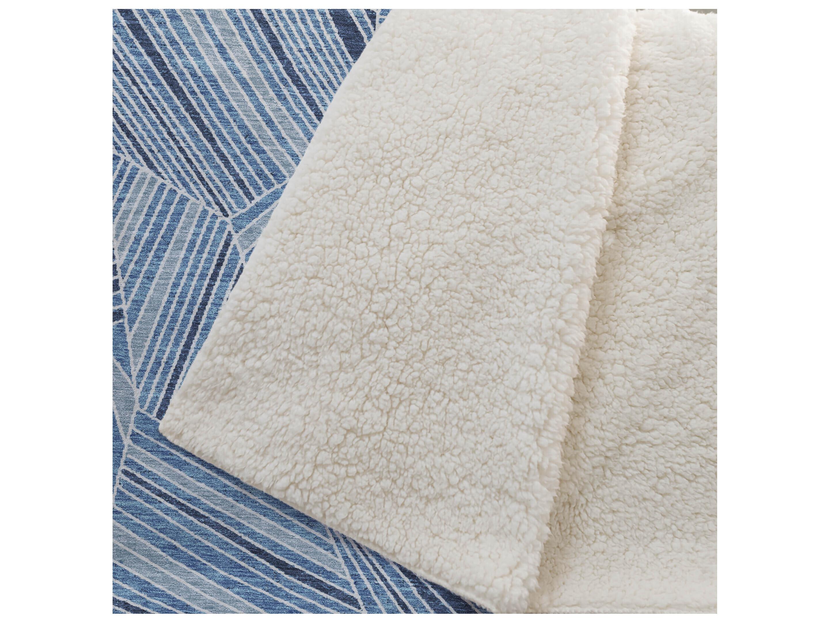 Dalyn Sherpa Blue Polyester Throw