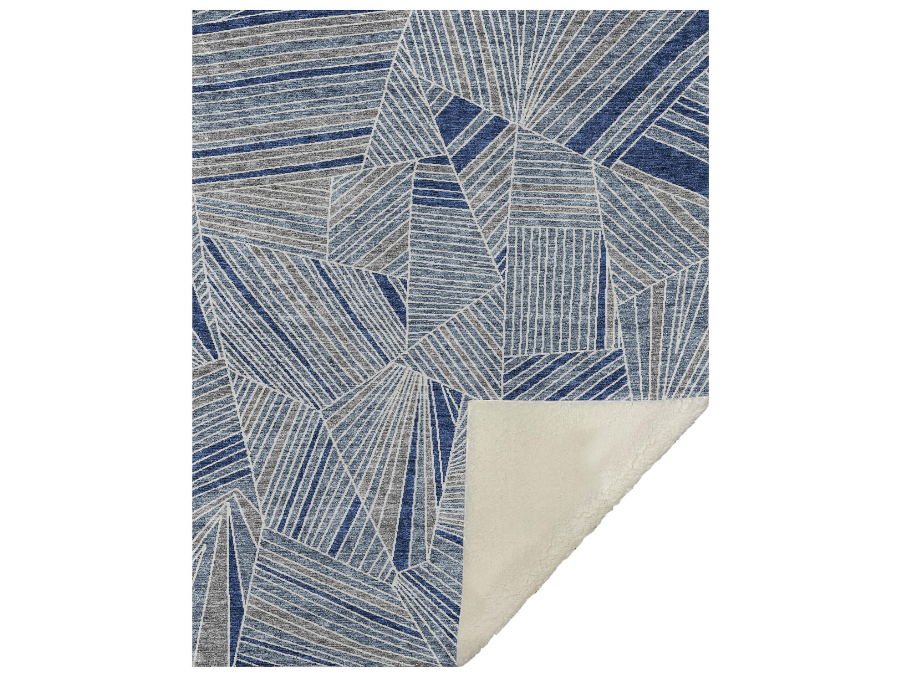 Dalyn Sherpa Blue Polyester Throw