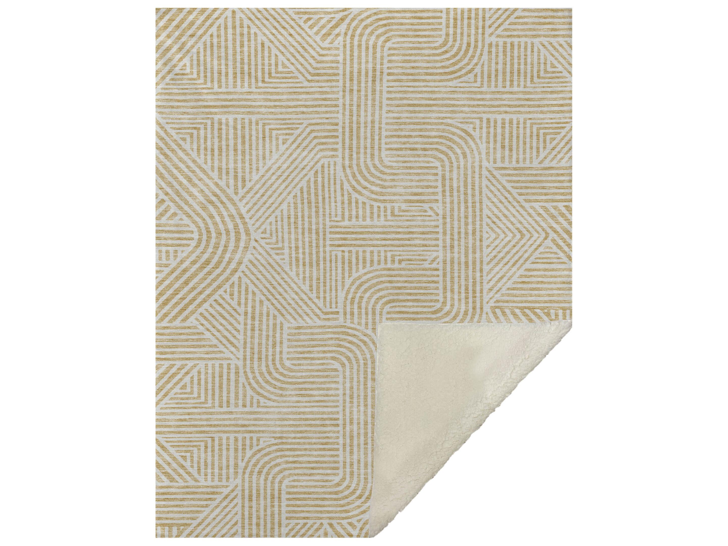 Dalyn Sherpa Gold Polyester Throw