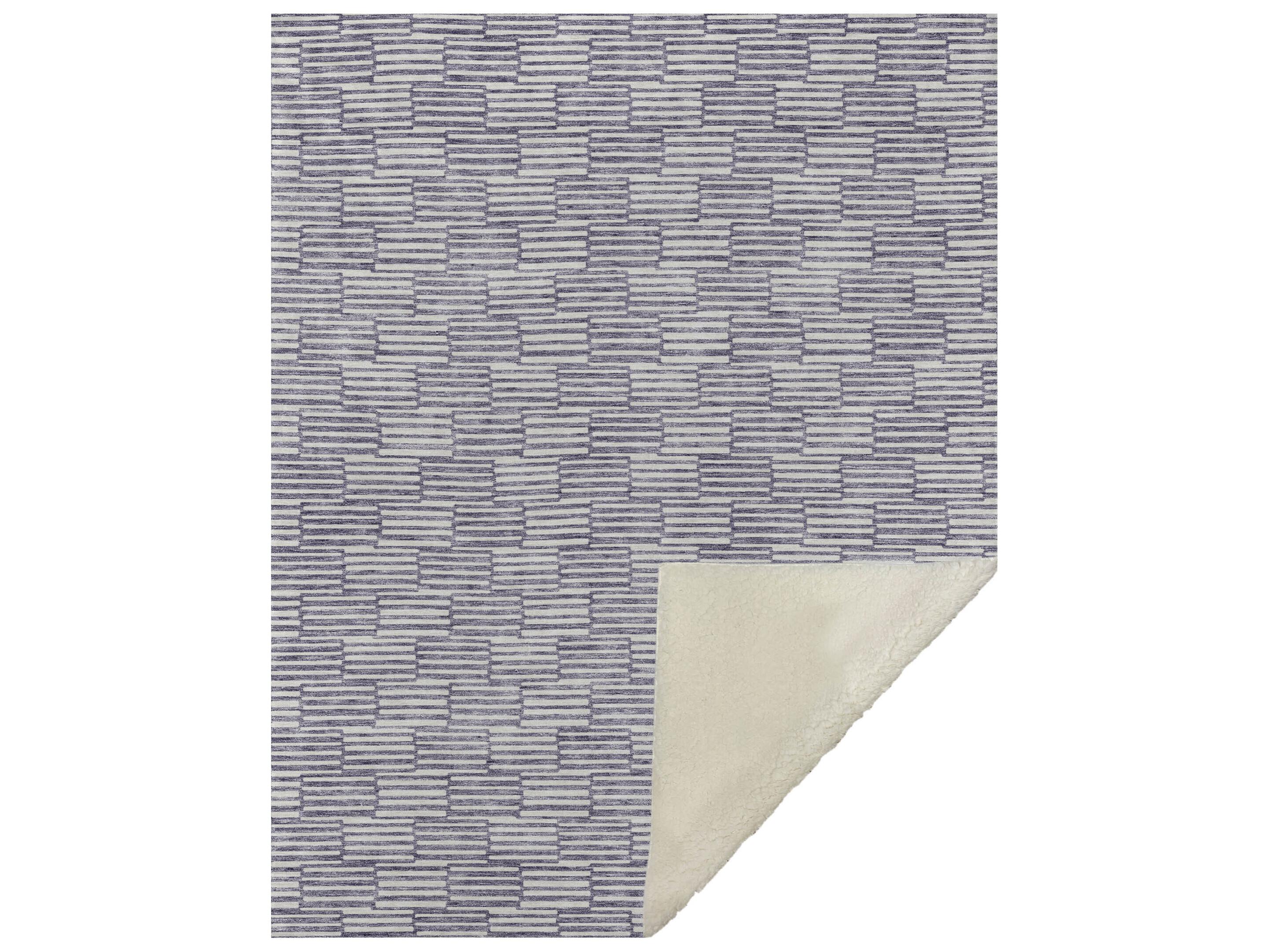 Dalyn Sherpa Purple Polyester Throw