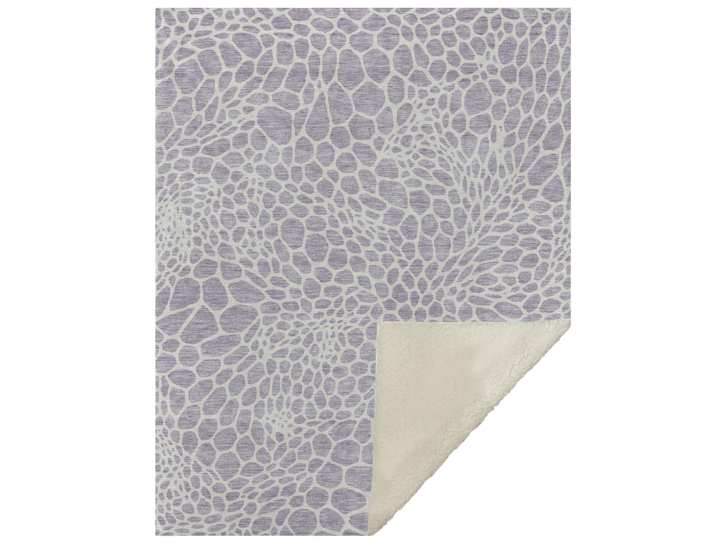 Dalyn Sherpa Purple Polyester Throw