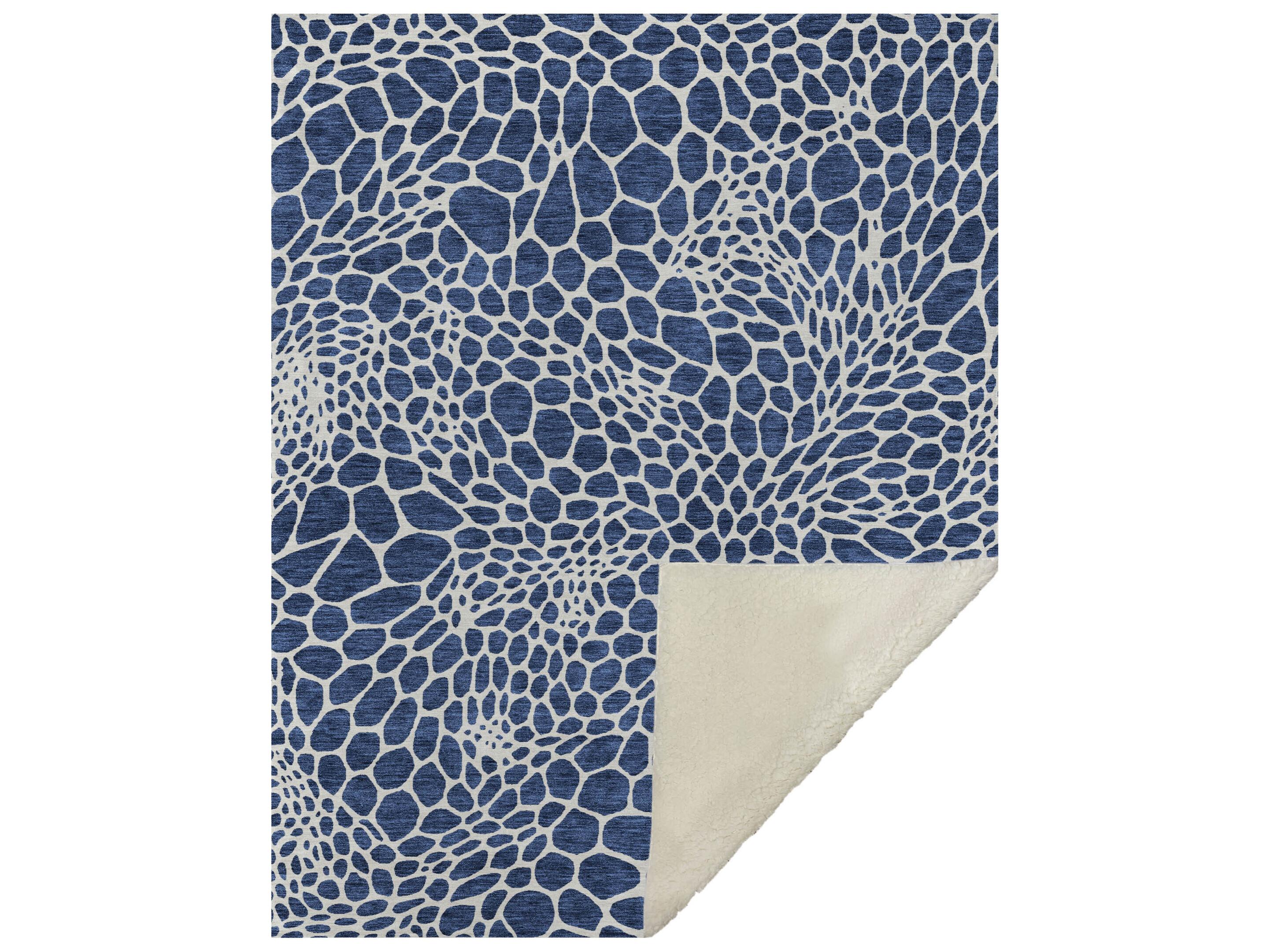 Dalyn Sherpa Blue Polyester Throw