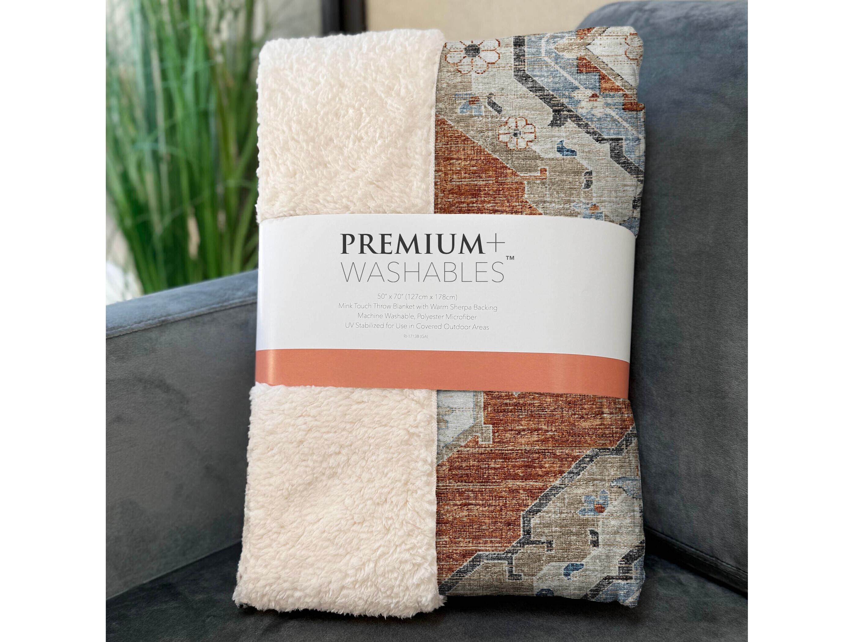 Dalyn Sherpa Orange Polyester Throw