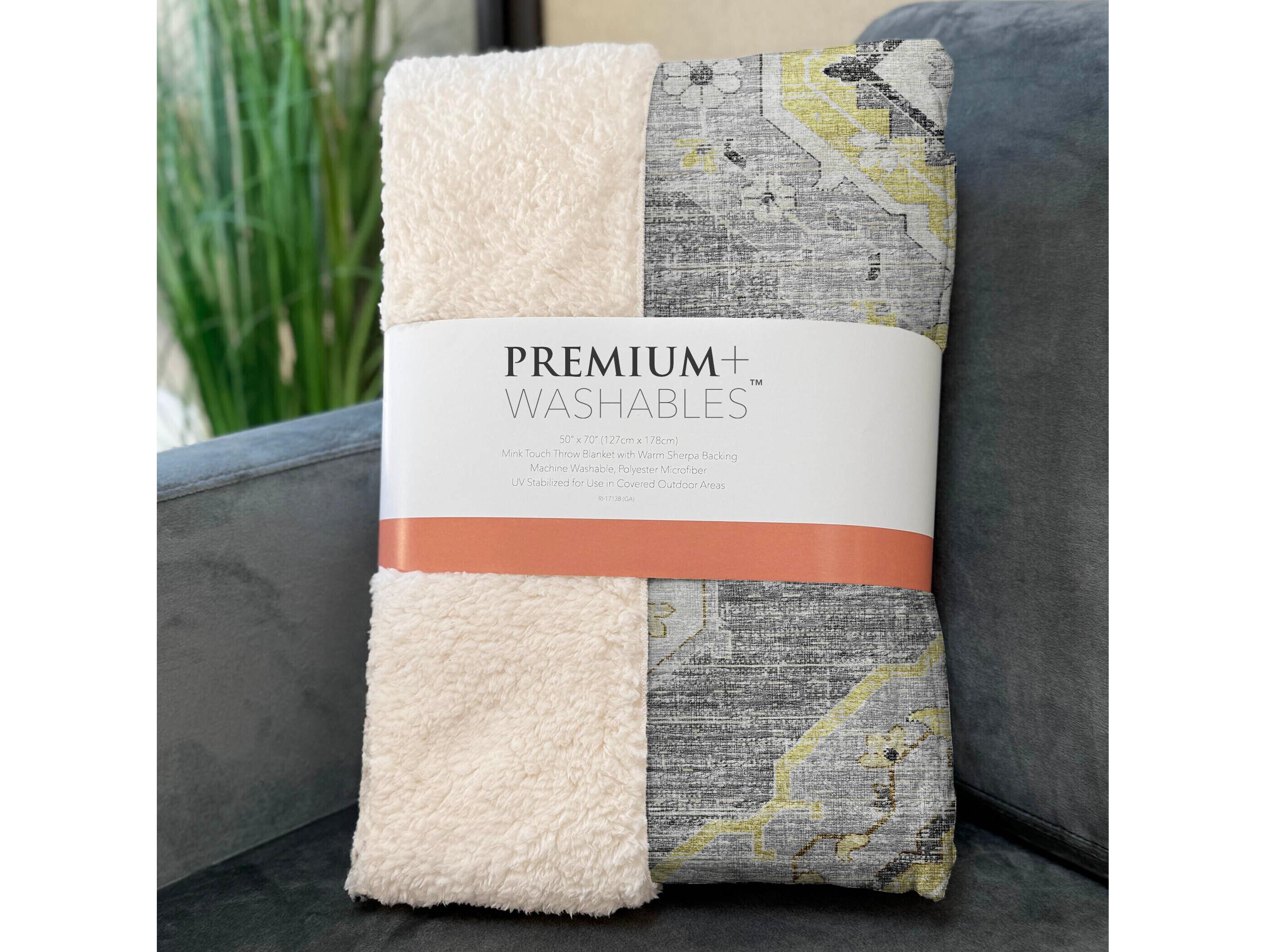 Dalyn Sherpa Gray Polyester Throw