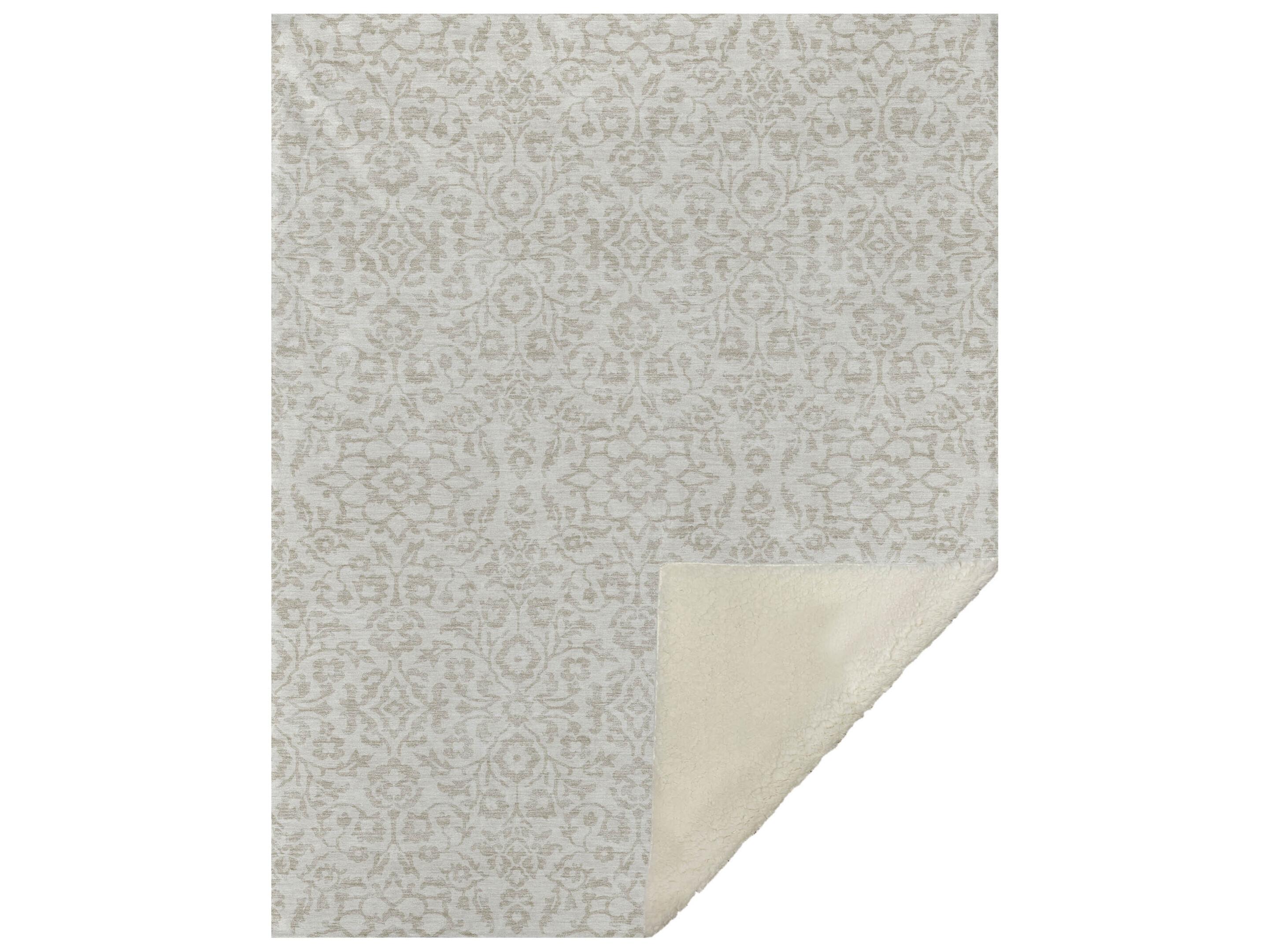 Dalyn Sherpa Ivory Polyester Throw