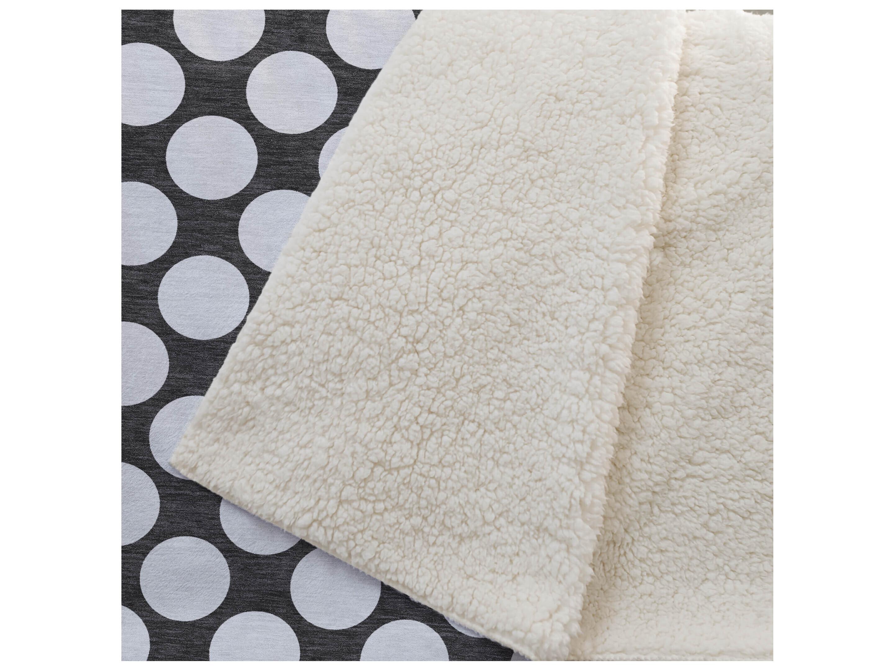 Dalyn Sherpa Black Polyester Throw