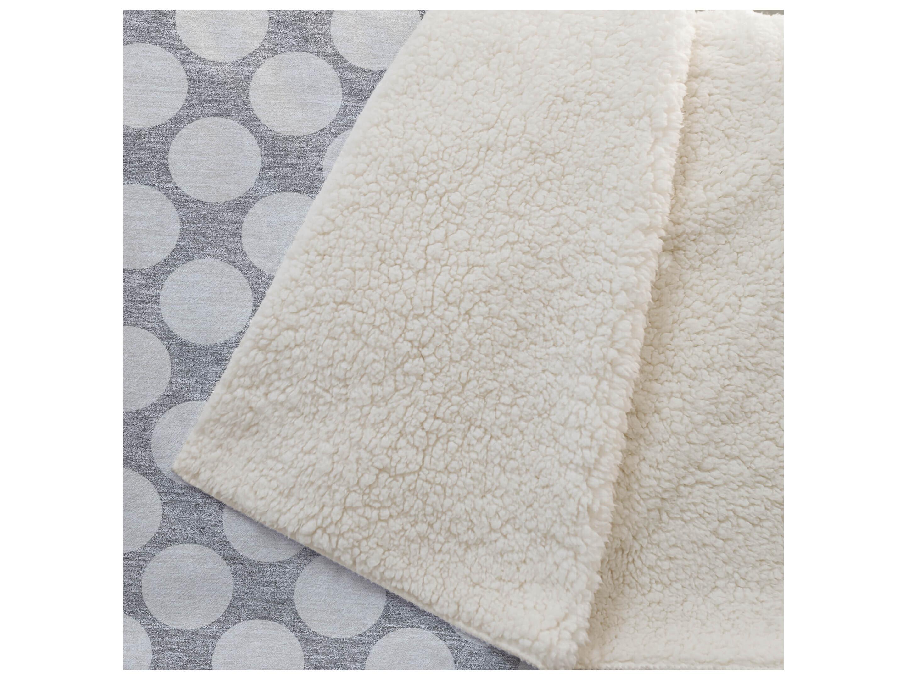 Dalyn Sherpa Gray Polyester Throw