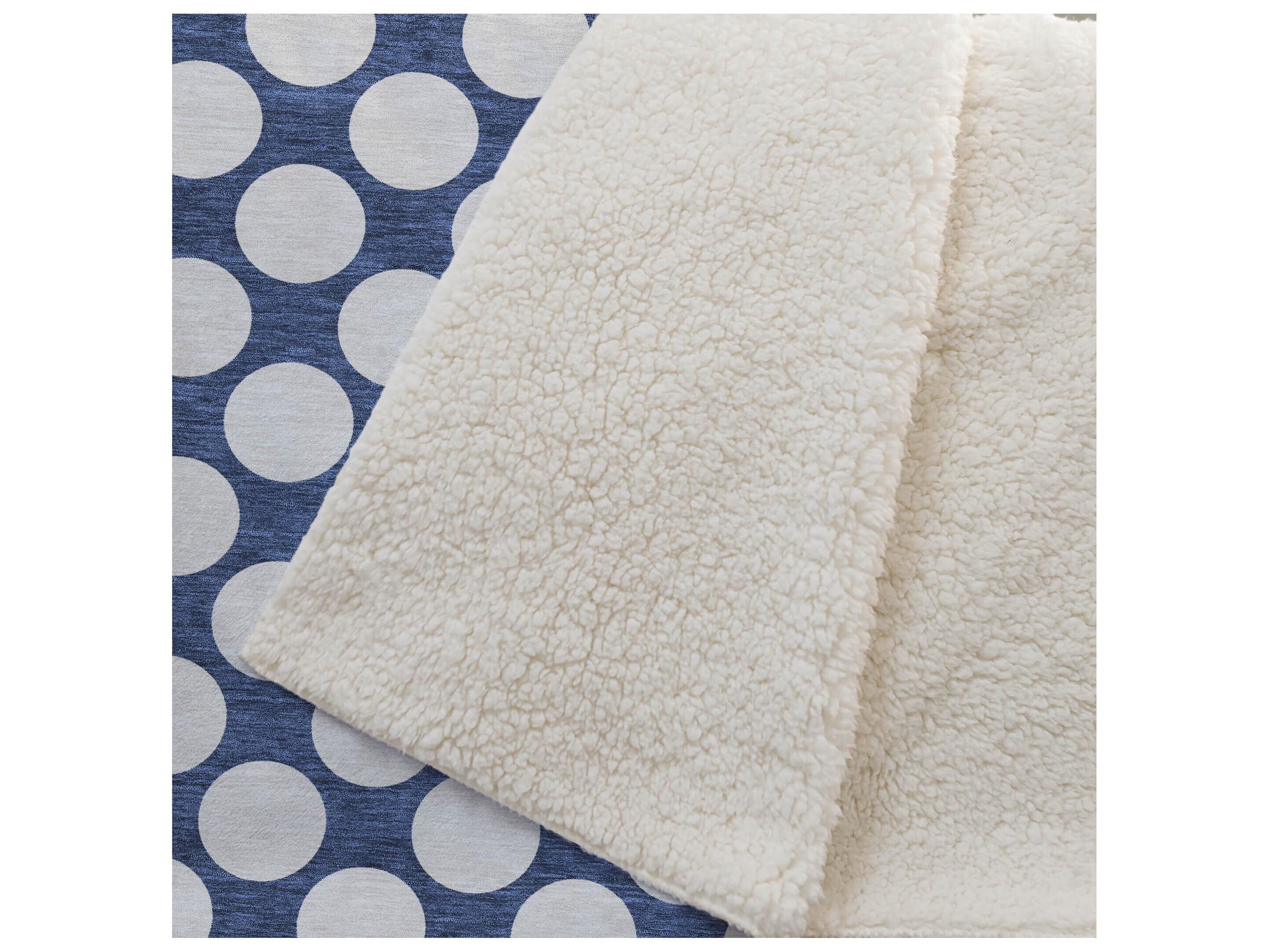 Dalyn Sherpa Blue Polyester Throw