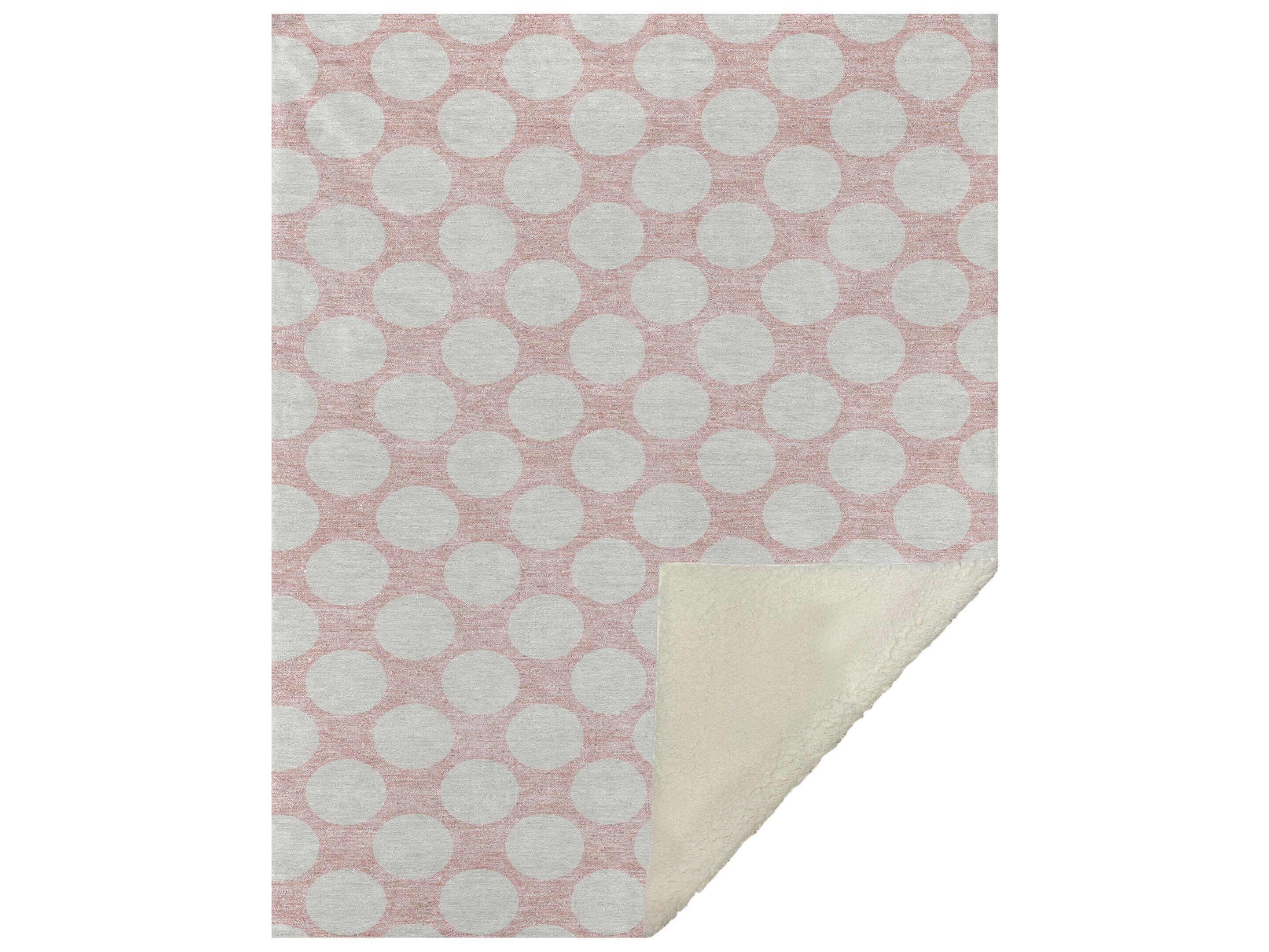 Dalyn Sherpa Pink Polyester Throw